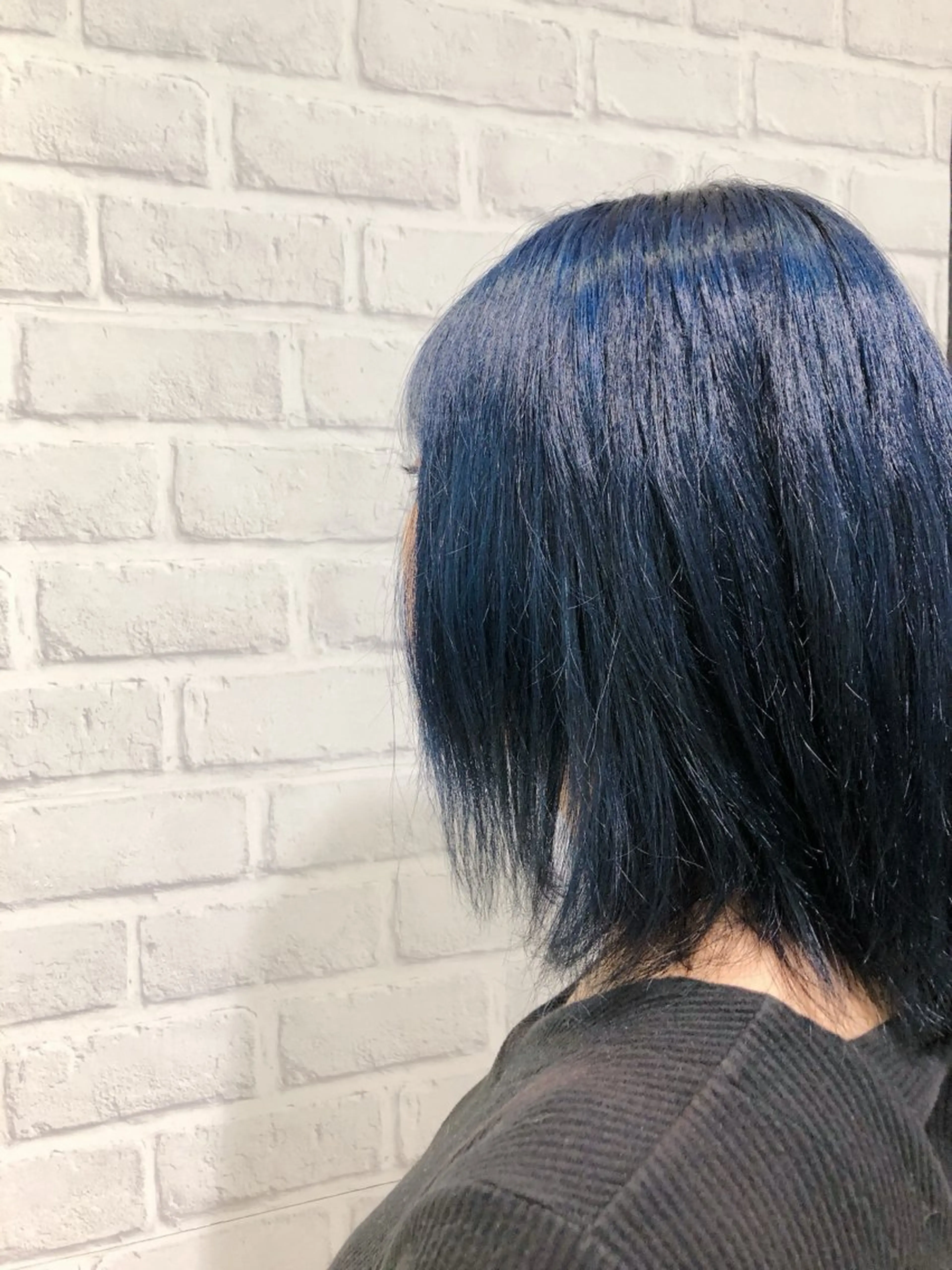 ミディアム カラー ネイビーカラー ヘアカラー トリートメント 🎨 SHIORI🥀のヘアスタイル