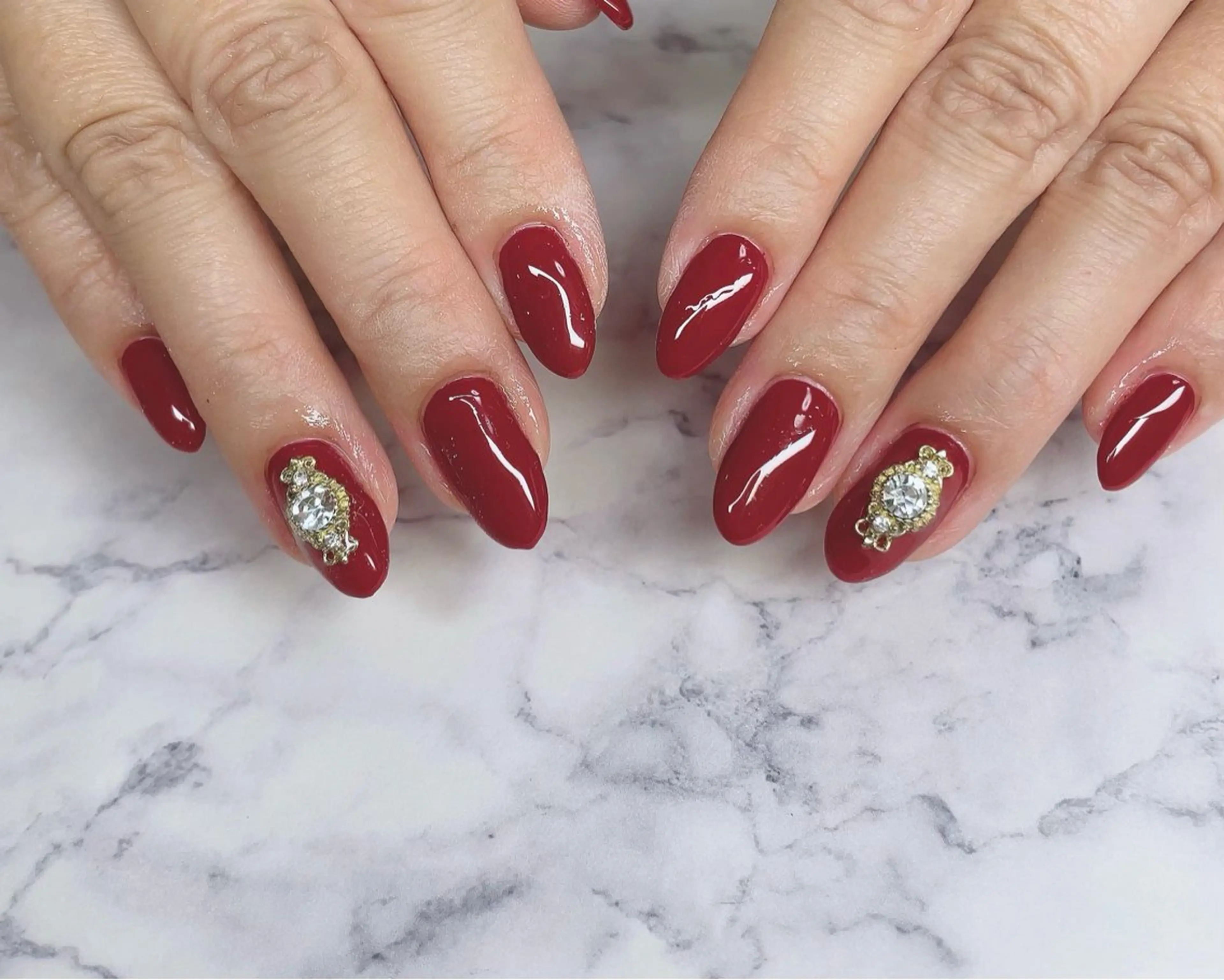 ネイル ボルドー ハンドネイル NailbyN所属・Nail_by N1のネイルデザイン