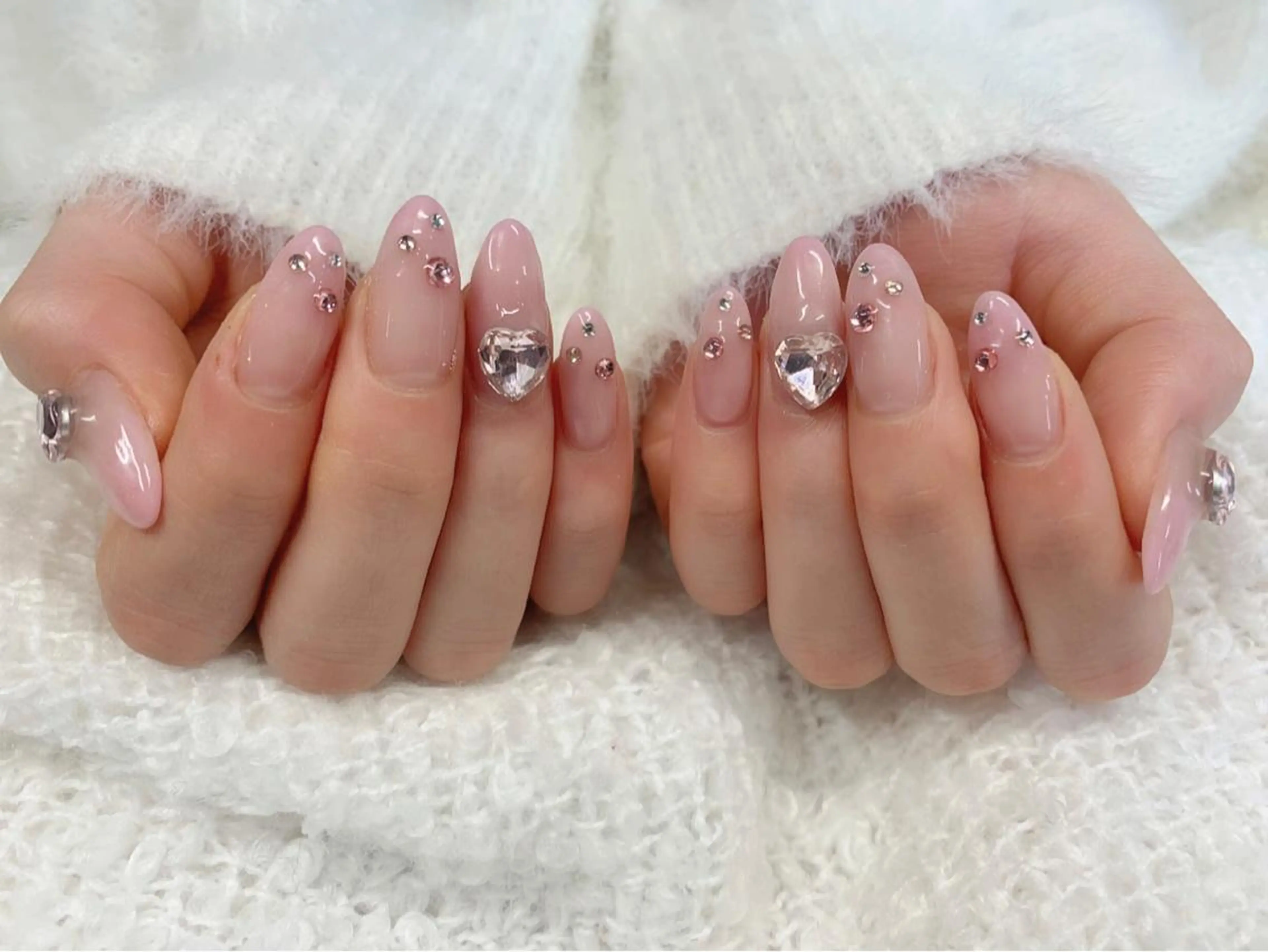 ネイル ハート スカルプネイル *･*MIMnail *･゜ﾟ･*:･*のネイルデザイン