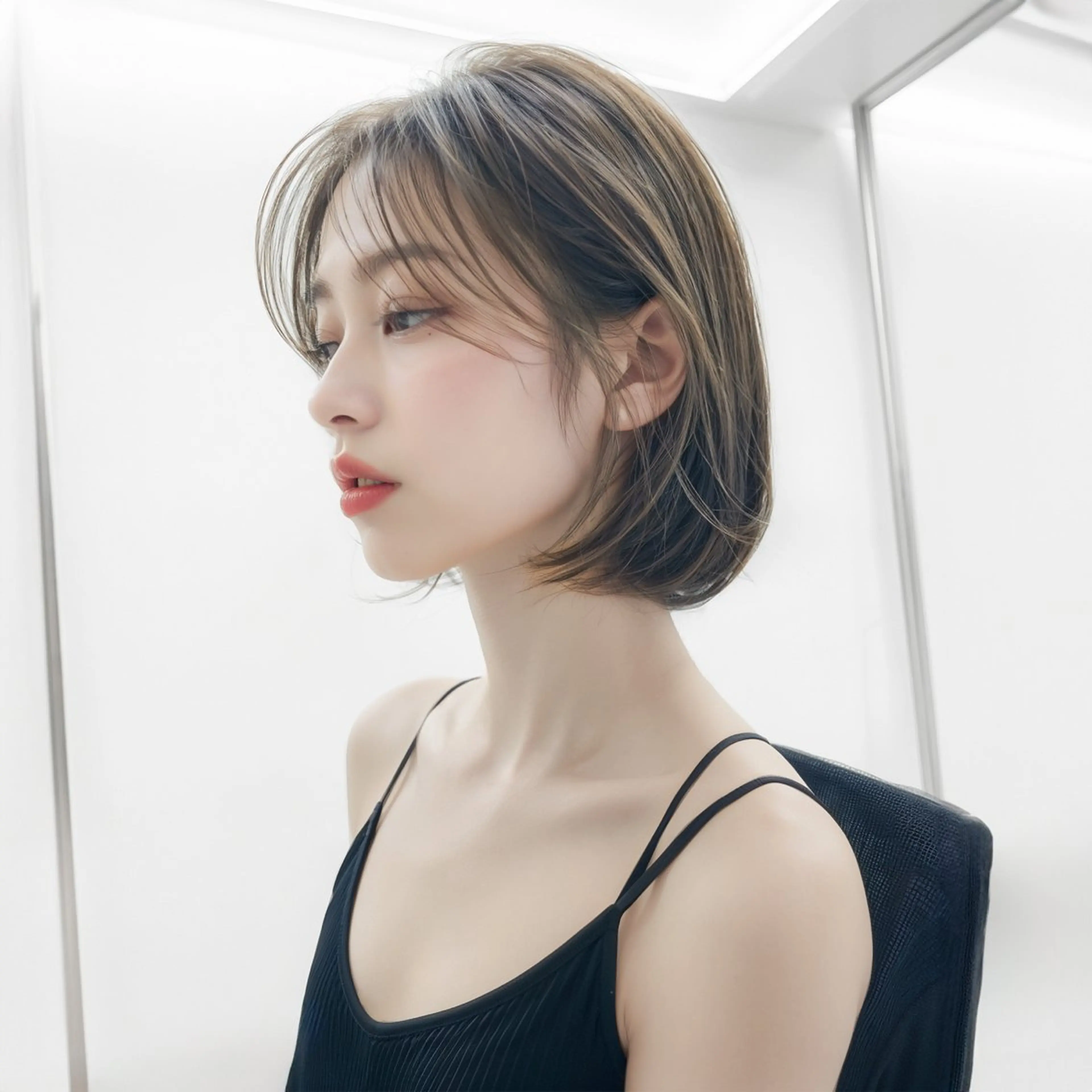 ショート カラー カット ヘアカラー トリートメント 莉乃/縮毛矯正/髪質 改善/艶カラーのヘアスタイル