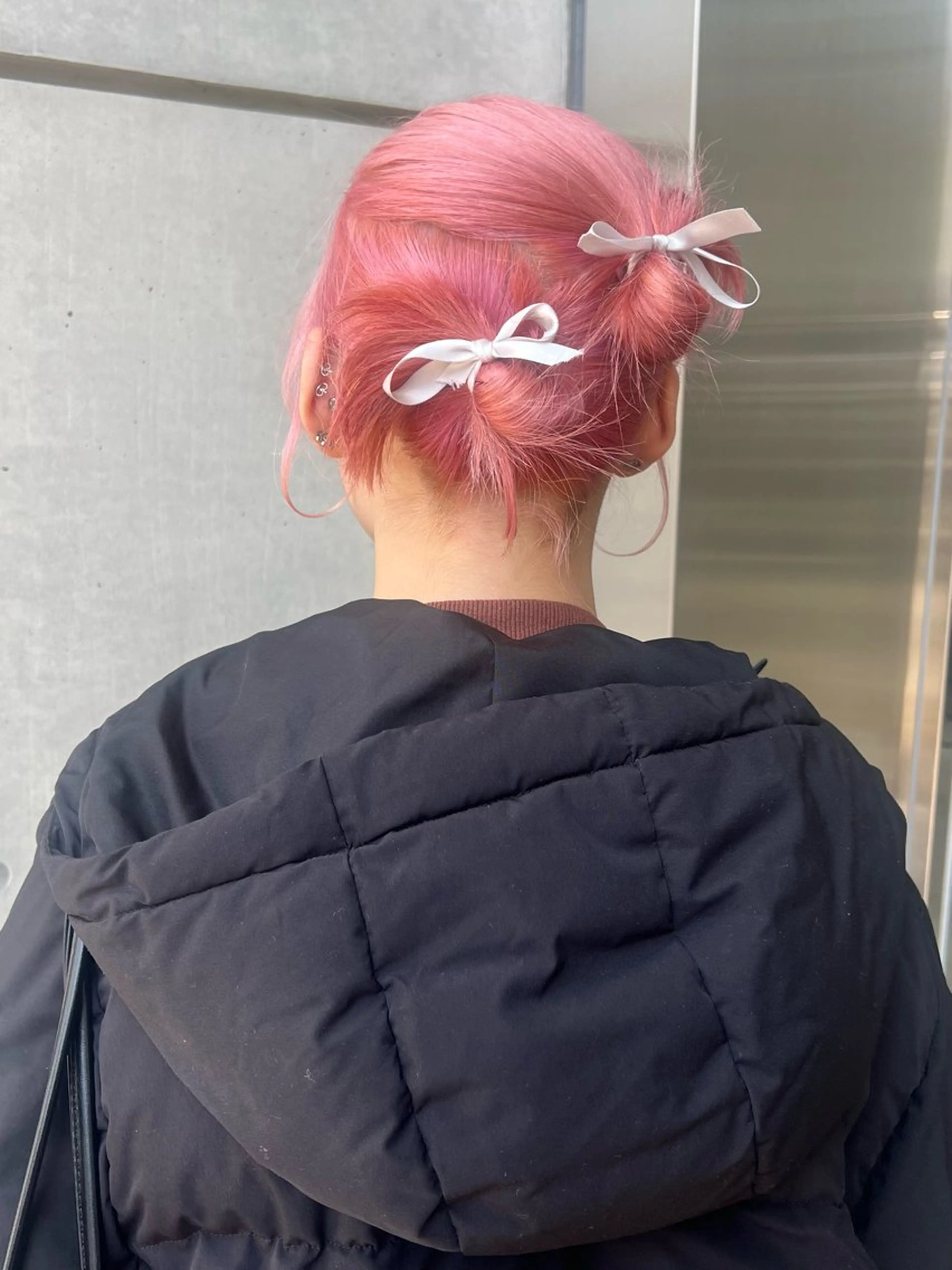 セミロング カラー ピンクカラー 名古屋美容室 Sopiリナのヘアスタイル