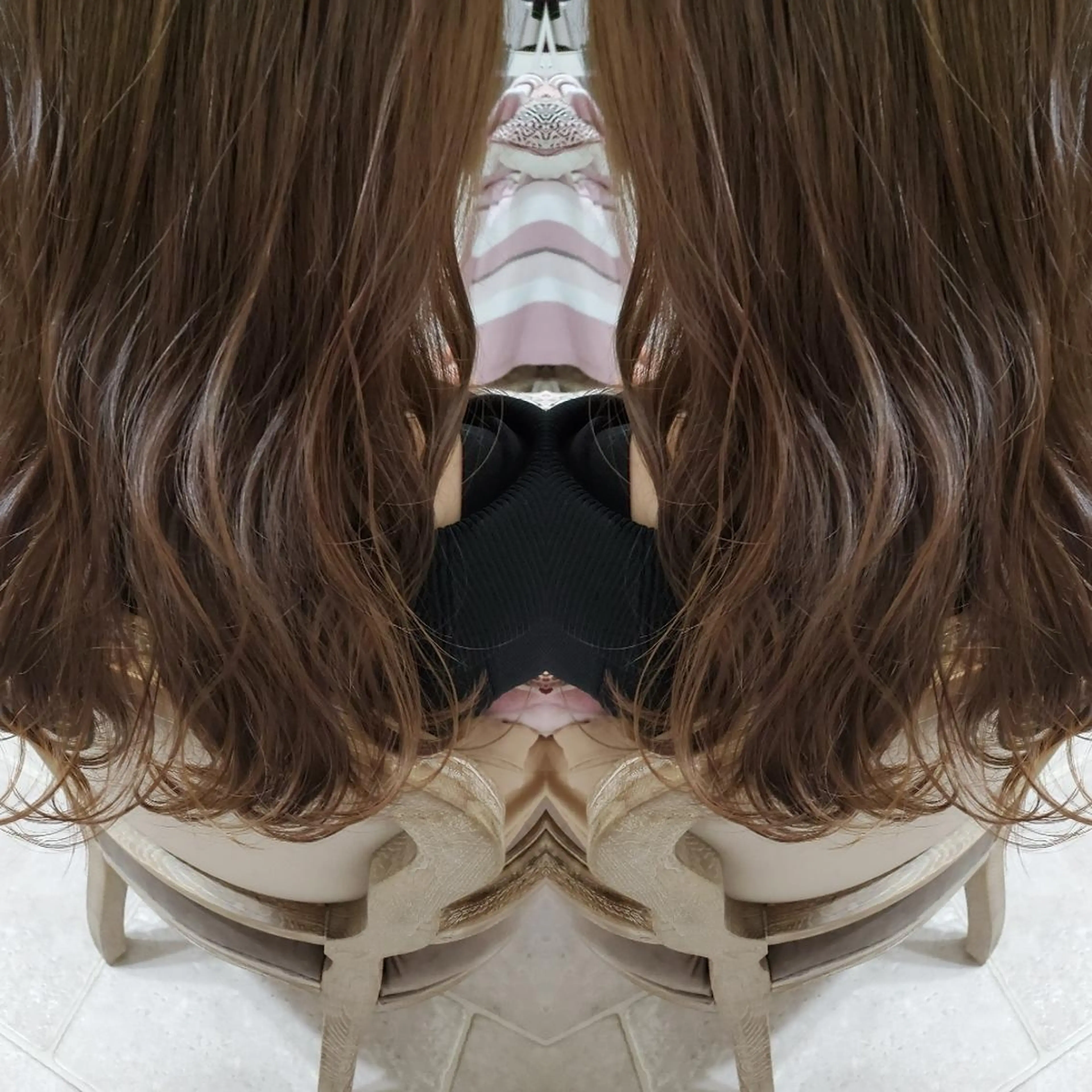 ヘアアレンジ ロング カラー See by merのマツエク・マツパデザイン