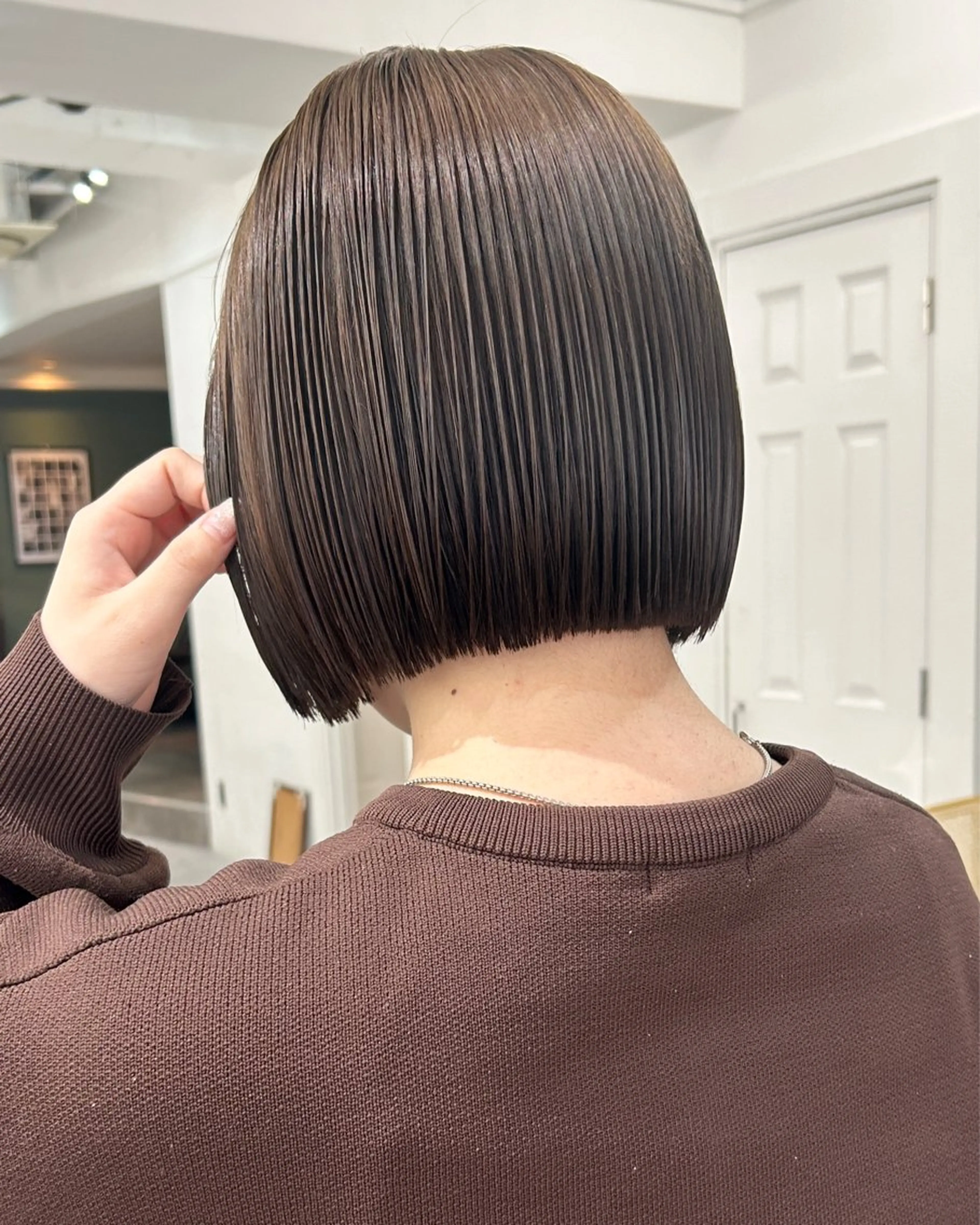 ミディアム カラー カット ヘアカラー トリートメント ボブ/透明感カラー /サナ🌼のヘアスタイル