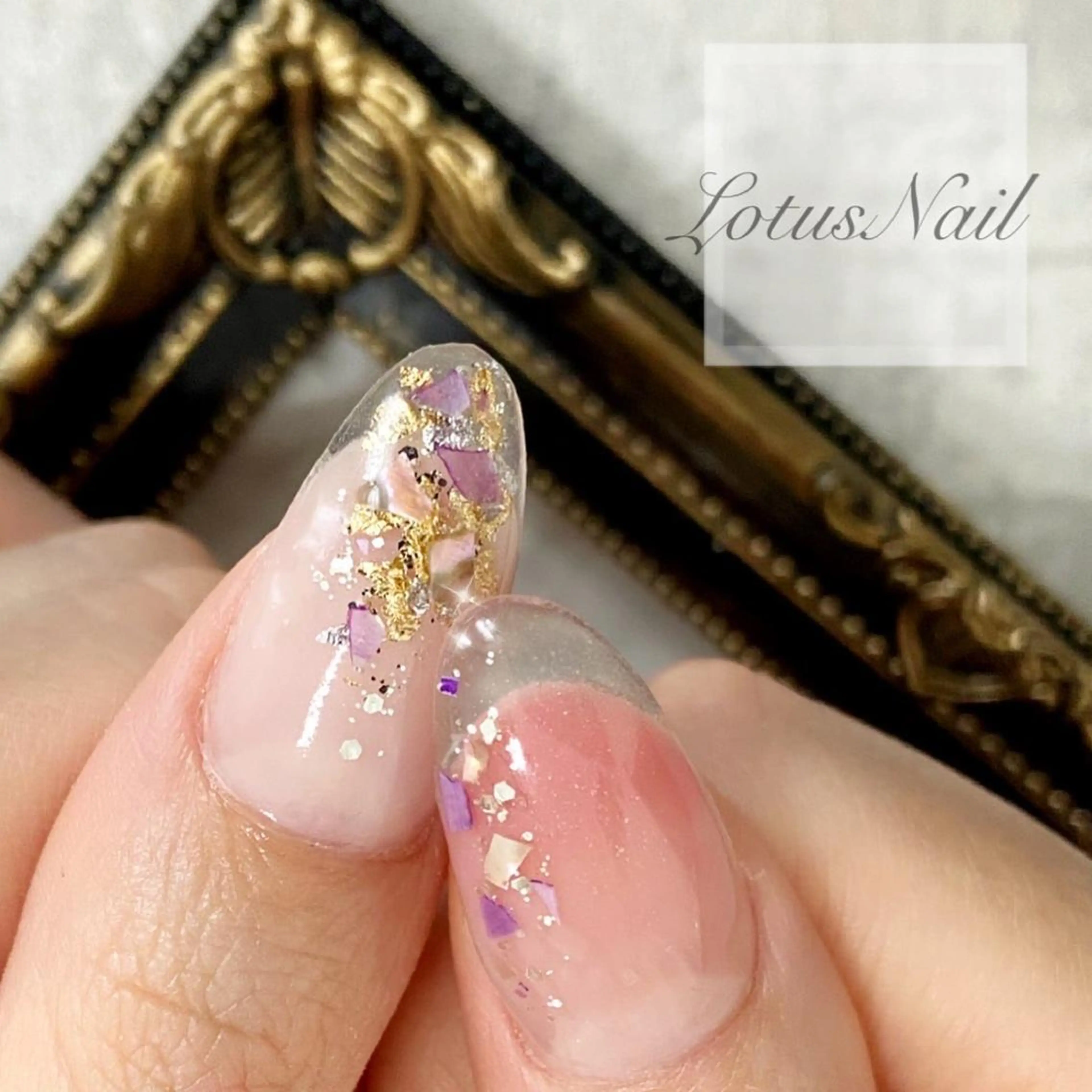 ネイル クリアネイル フレンチネイル Lotus Nailのネイルデザイン
