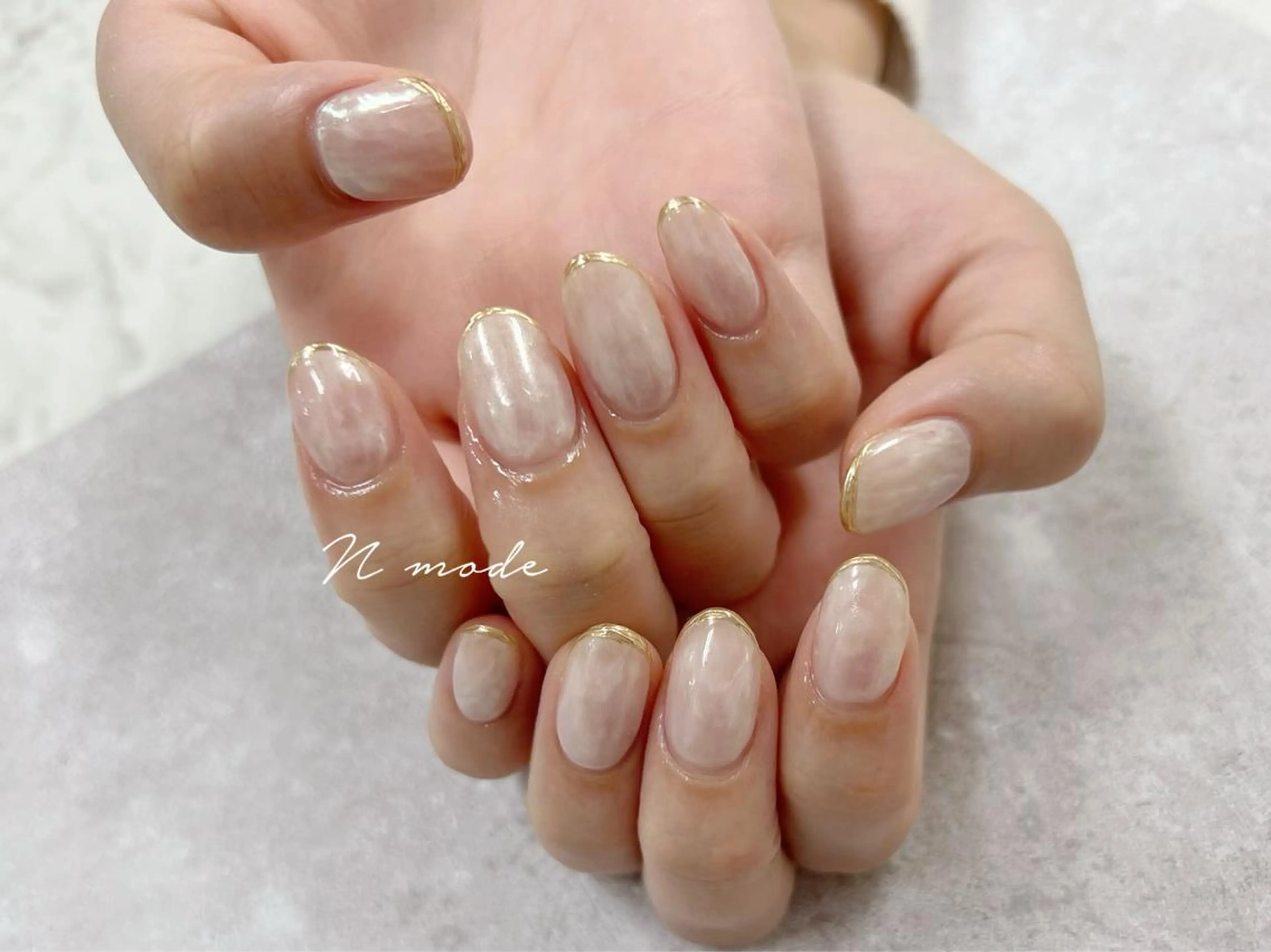 ネイル フレンチネイル ミラーネイル ハンドネイル N-mode nail salon所属・NAIL 🎀 AIRIのネイルデザイン