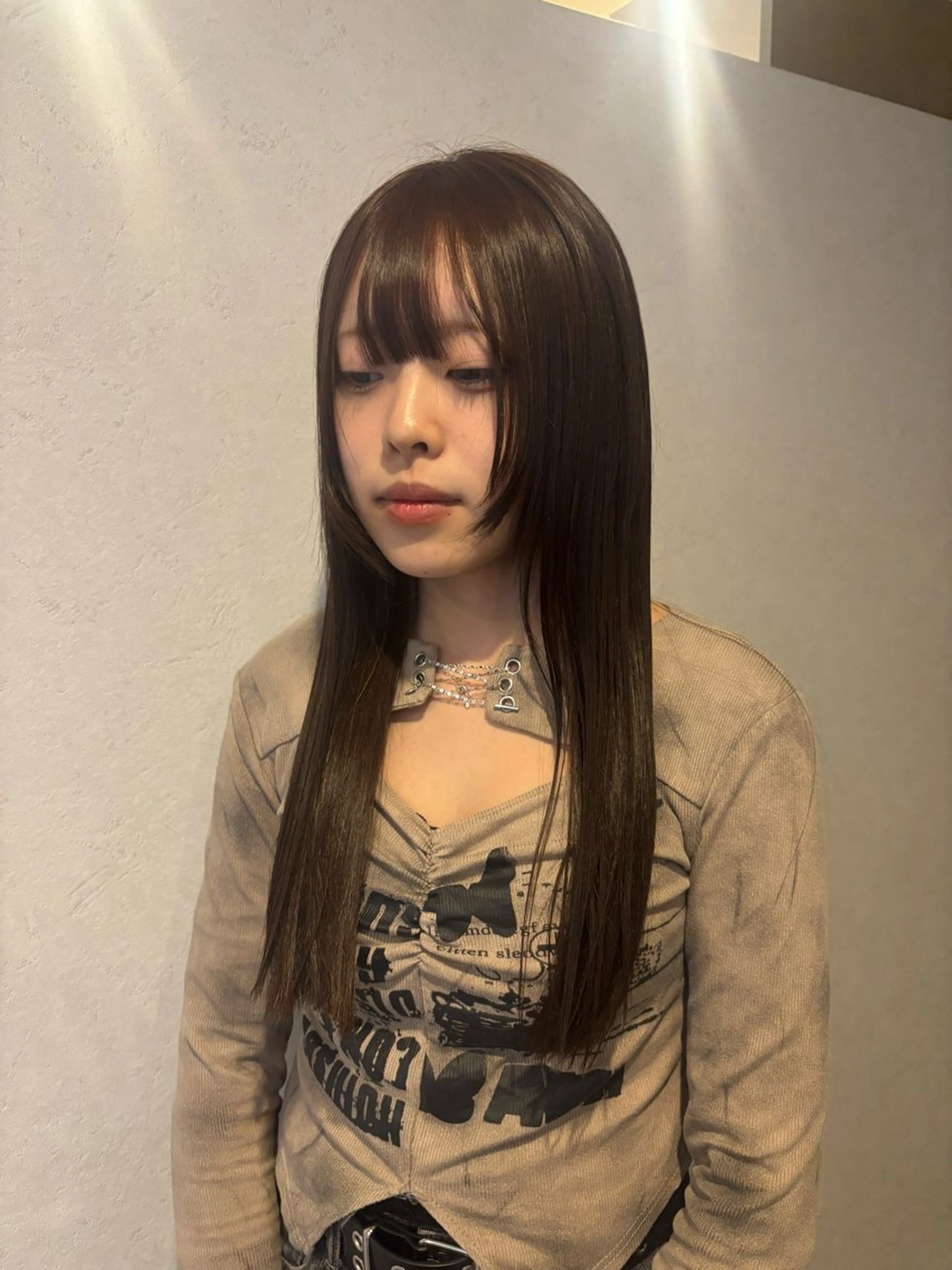 ロング 顔周りカット レイヤーカット 野尻 暖のヘアスタイル