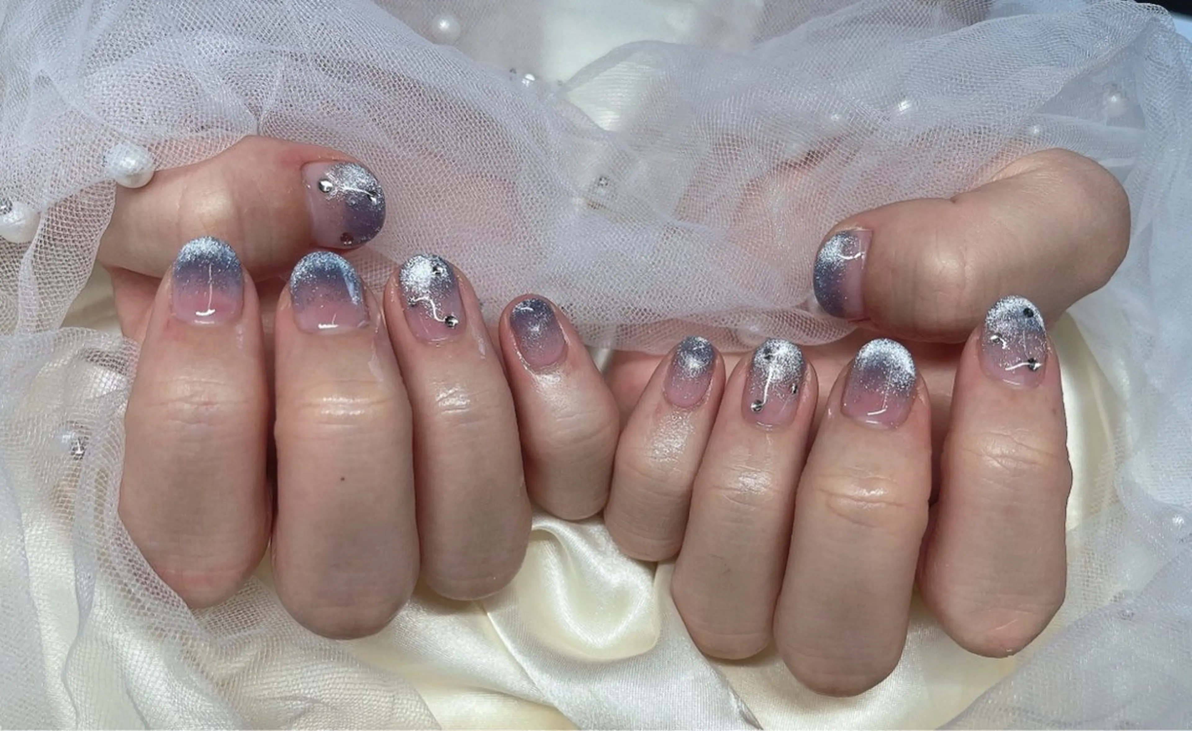 ネイル グラデーション マグネットネイル ハンドネイル Ran  nail所属・Ran Nailのネイルデザイン