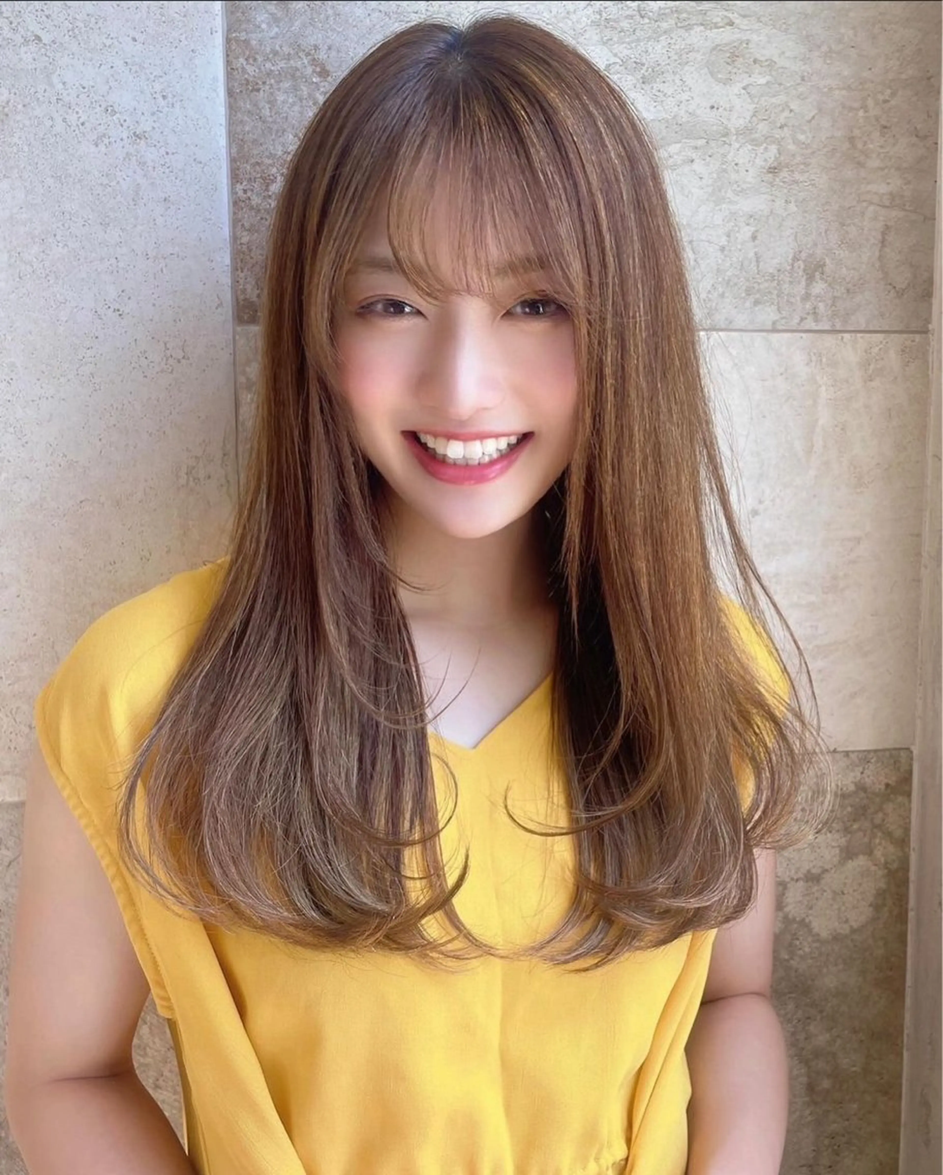 ロング 透明感カラー/ブリー チなし/松原和志のヘアスタイル