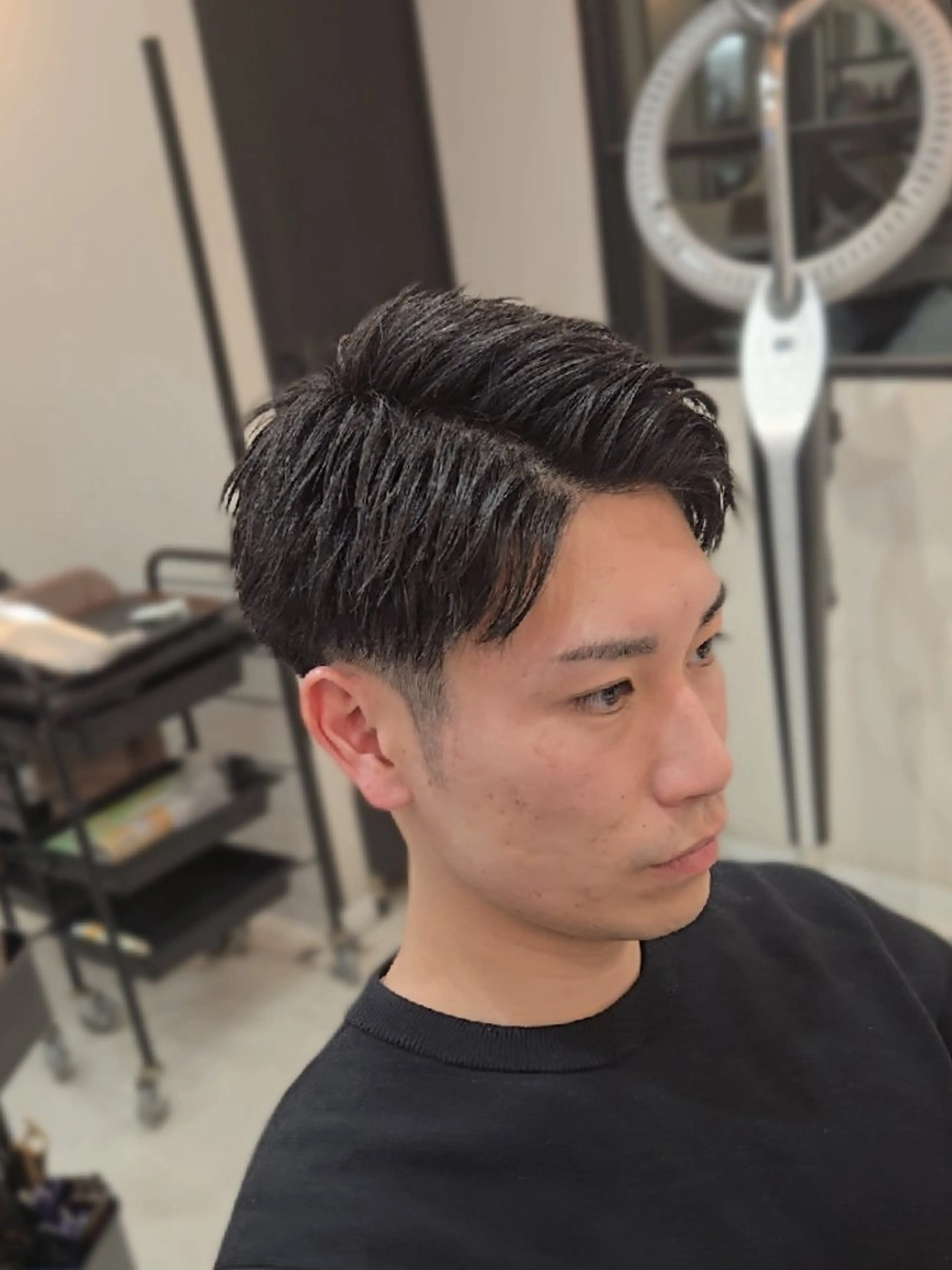 メンズ ショート カット ヘアセット Lapis 名古屋駅前店所属・LEN名古屋/パーマ メンズ特化美容師のヘアスタイル