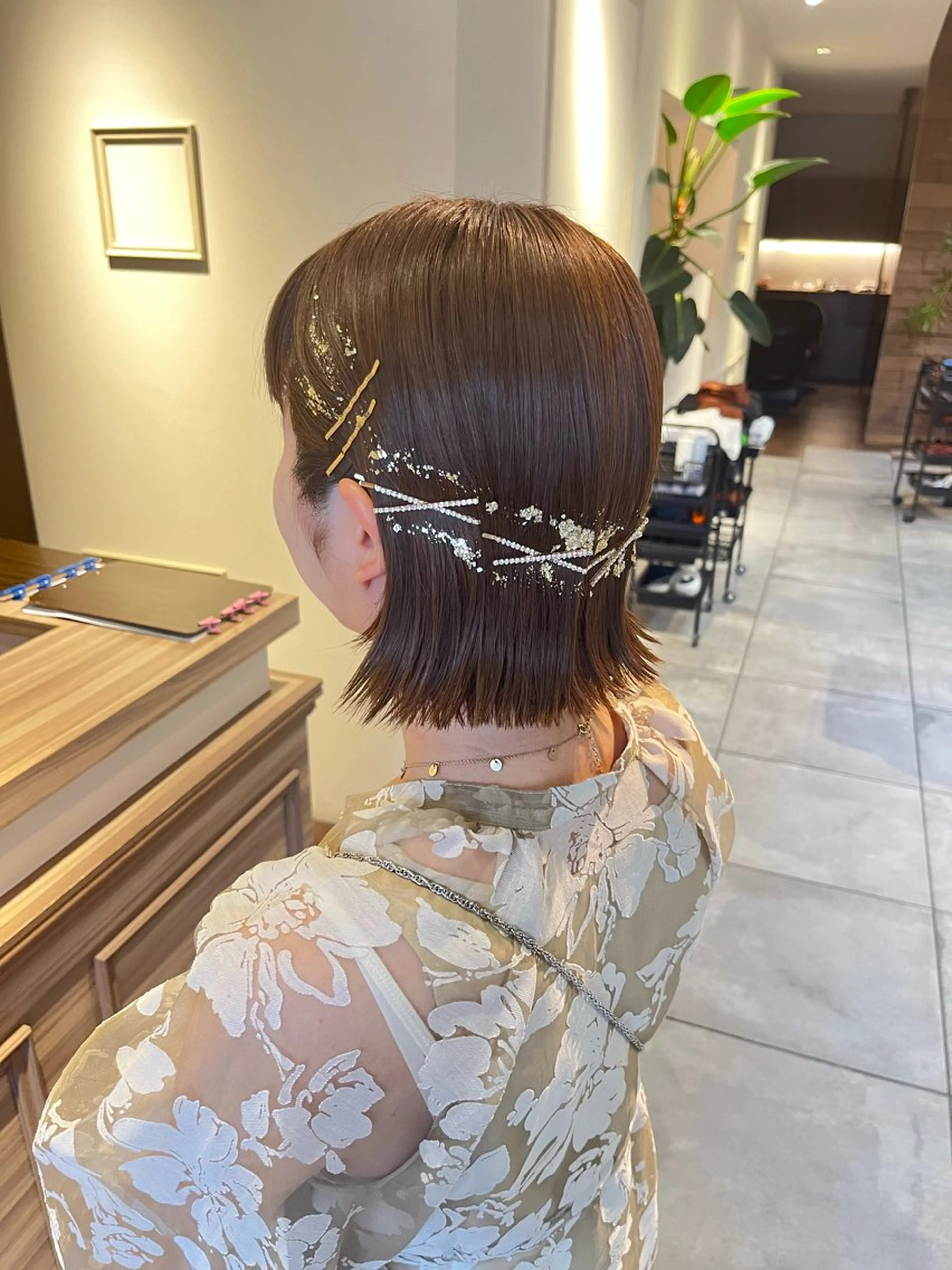 ショート ヘアアレンジ ボブ ヘアセット 川越 輝梨奈のヘアスタイル