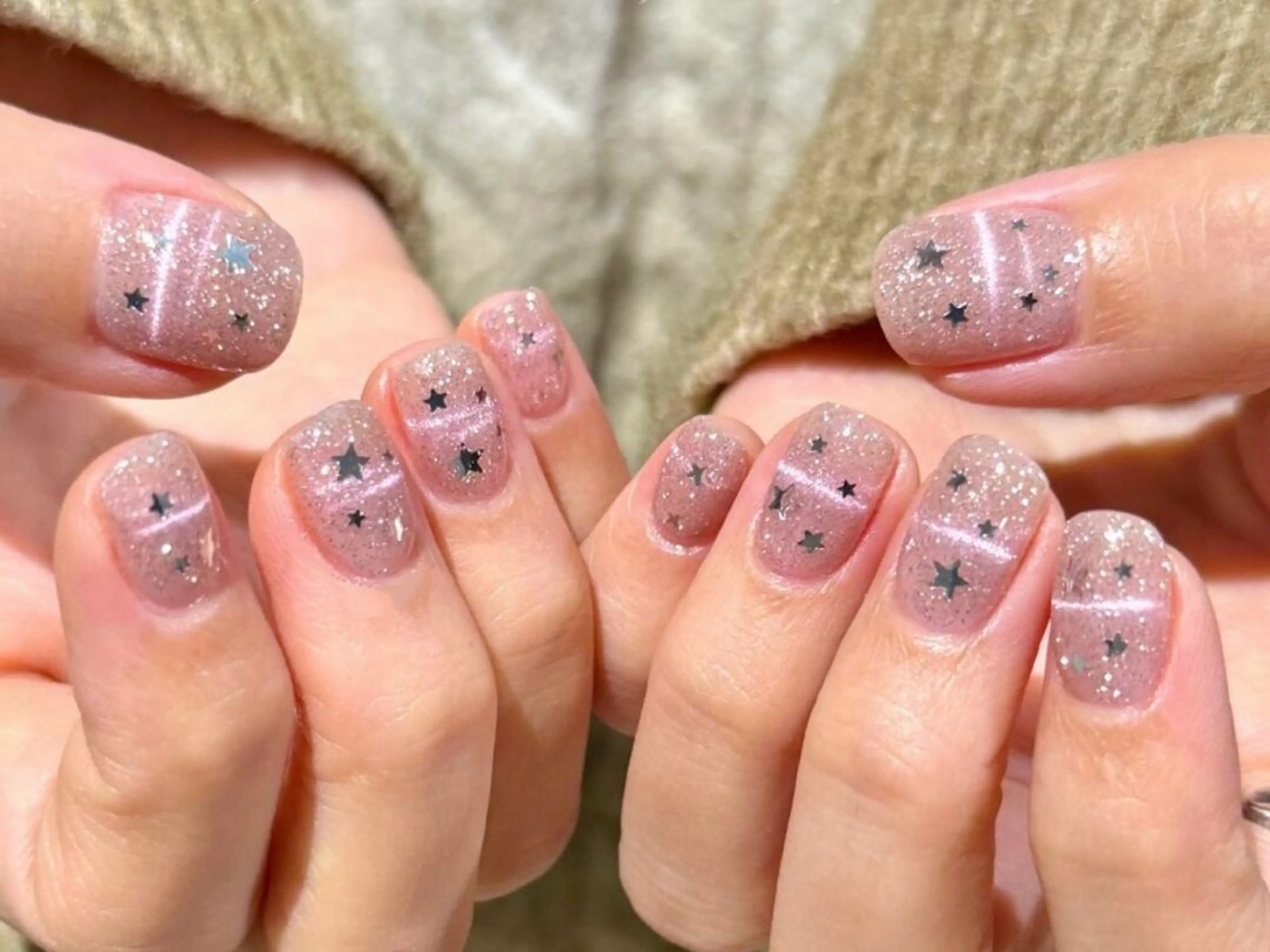 ネイル オーロラネイル チークネイル 長さ出し フットネイル フレンチネイル J&C Nail Salon吉祥寺所属・YU KIのネイルデザイン