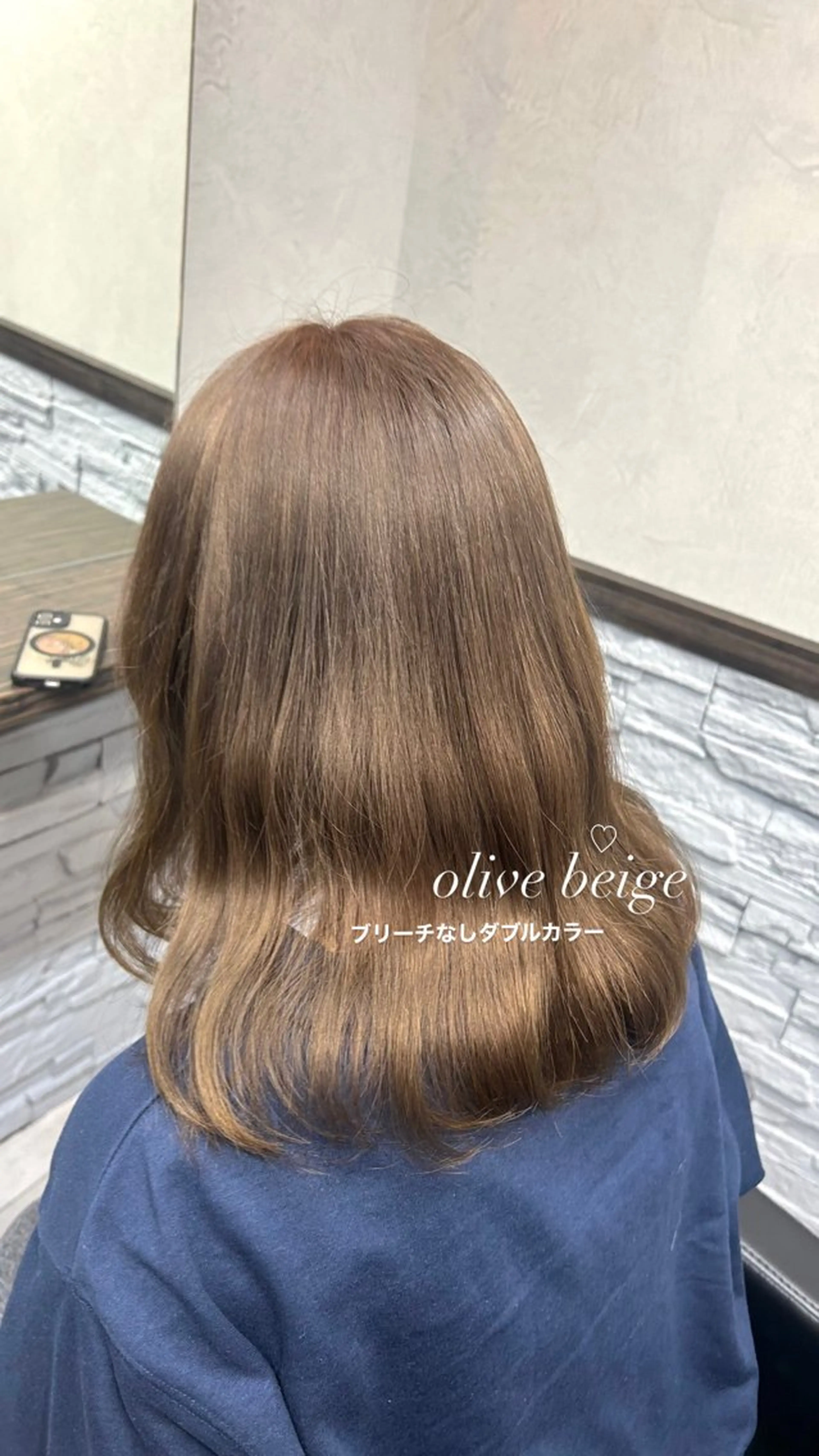 ミディアム カラー ベージュカラー ブリーチ 透明感カラー ブリーチなしカラー オリーブベージュ moe🎀 透明感カラーのヘアスタイル
