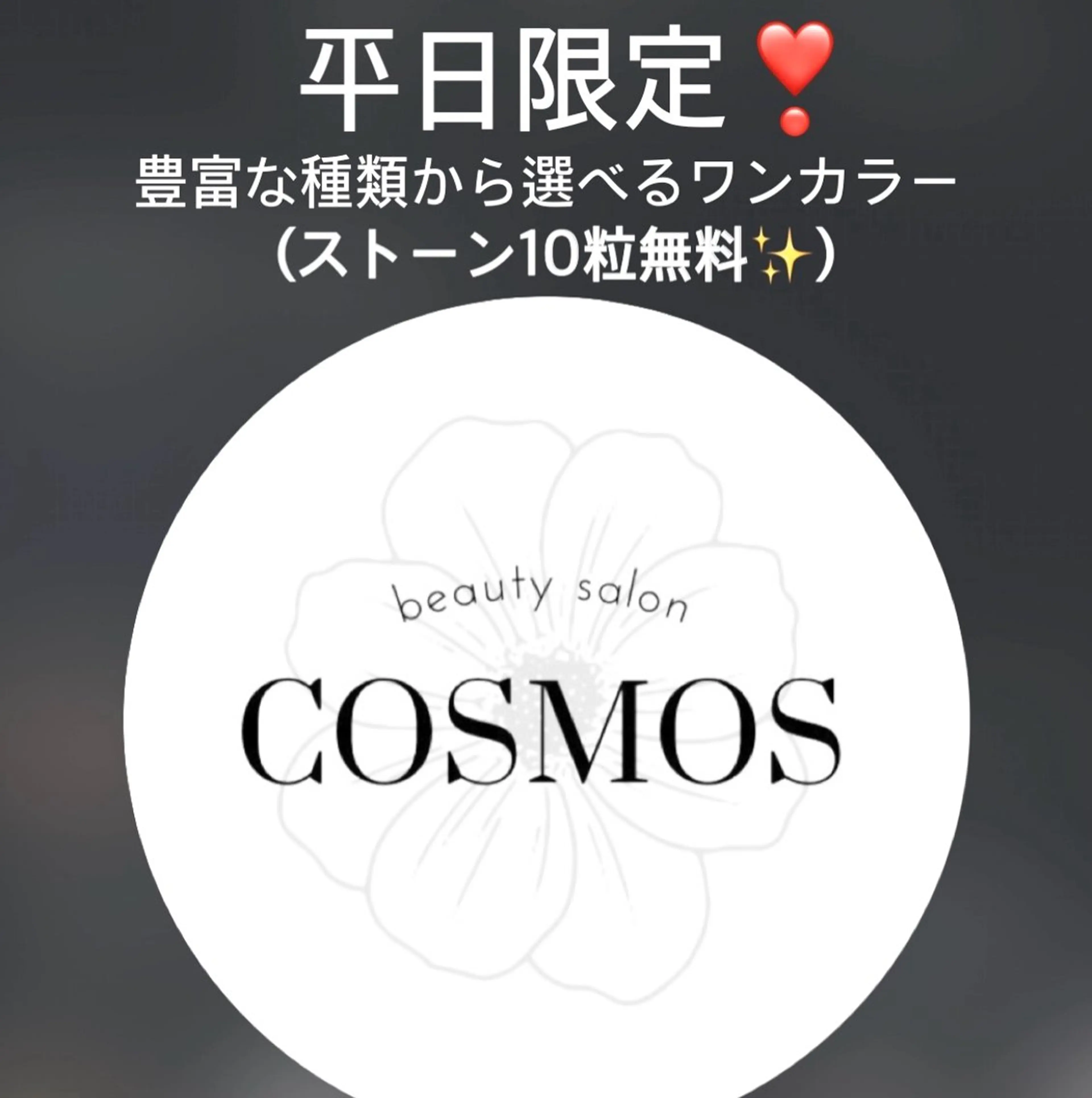 平日限定❣️ 豊富な種類から選べるワンカラー (ストーン10粒無料✨)の写真