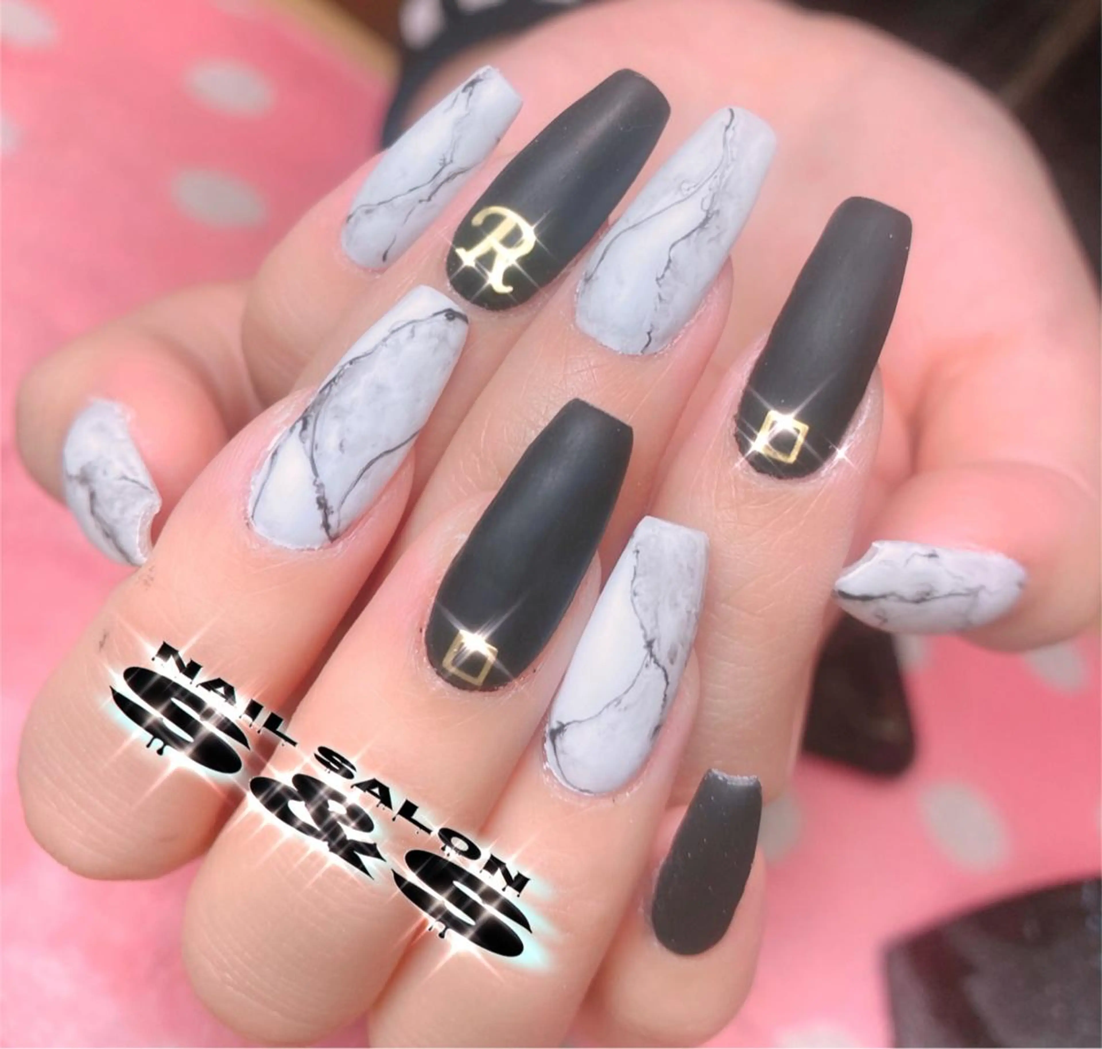 ネイル 長さ出し 大理石ネイル(マーブル) メンズネイル 持ち込み スカルプネイル ハンドネイル S&S 村田小百合のネイルデザイン