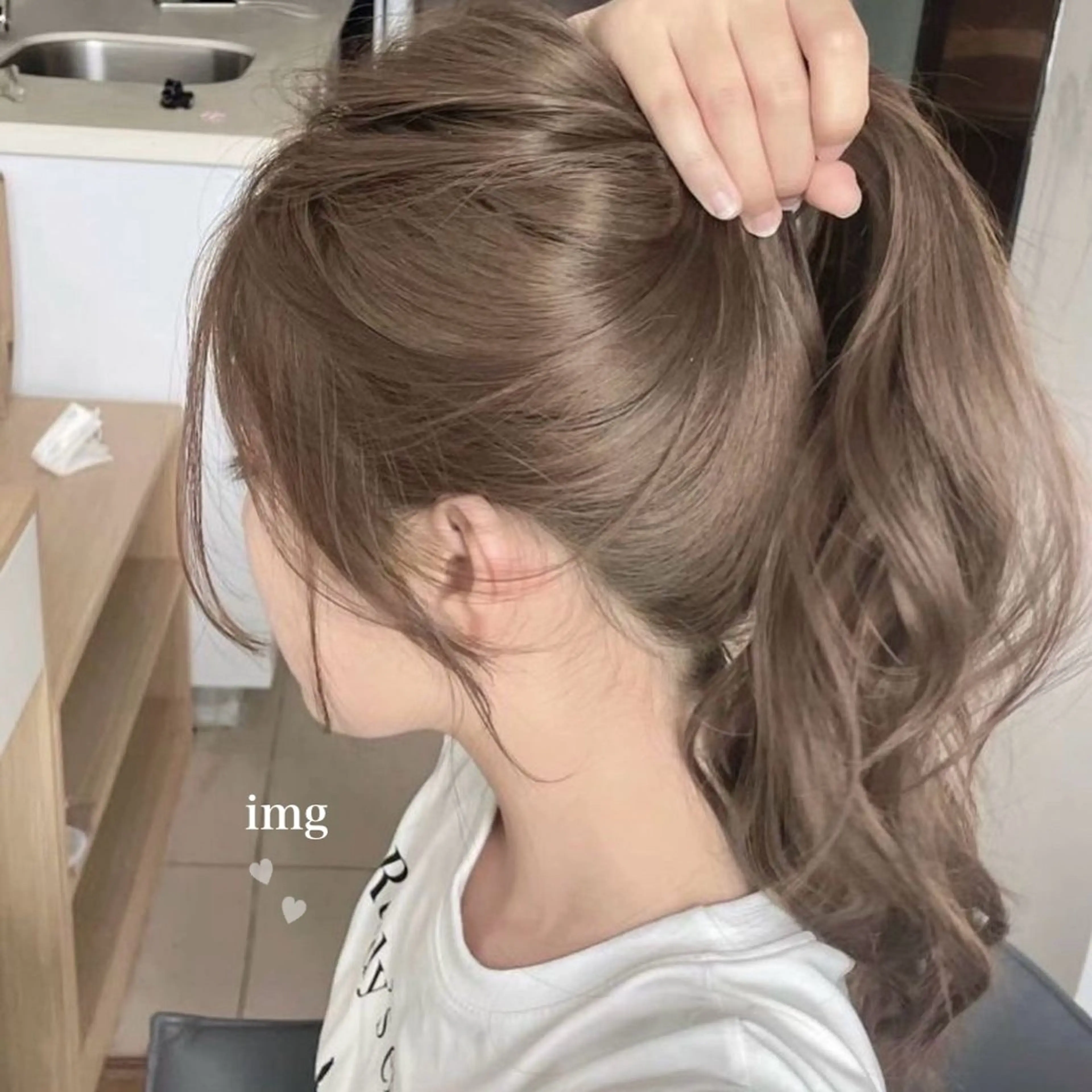 ロング カラー 韓国風艶髪🎀 透明感カラー🤍のヘアスタイル