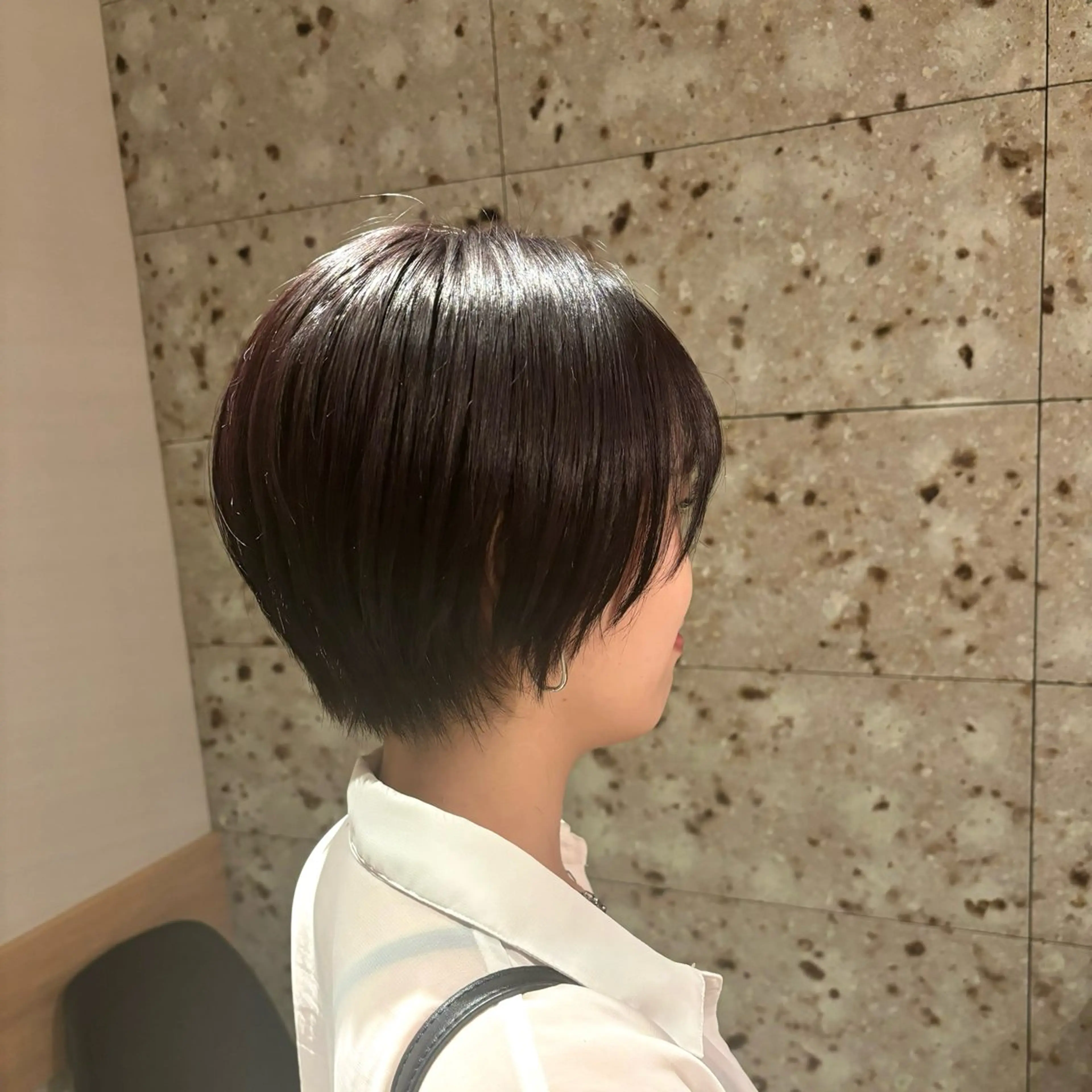 ショート 丸みショート ラベンダーブラウン ショートヘア AMELY静岡呉服町店所属・末吉 帆華 AMELY呉服町店のマツエク・マツパデザイン