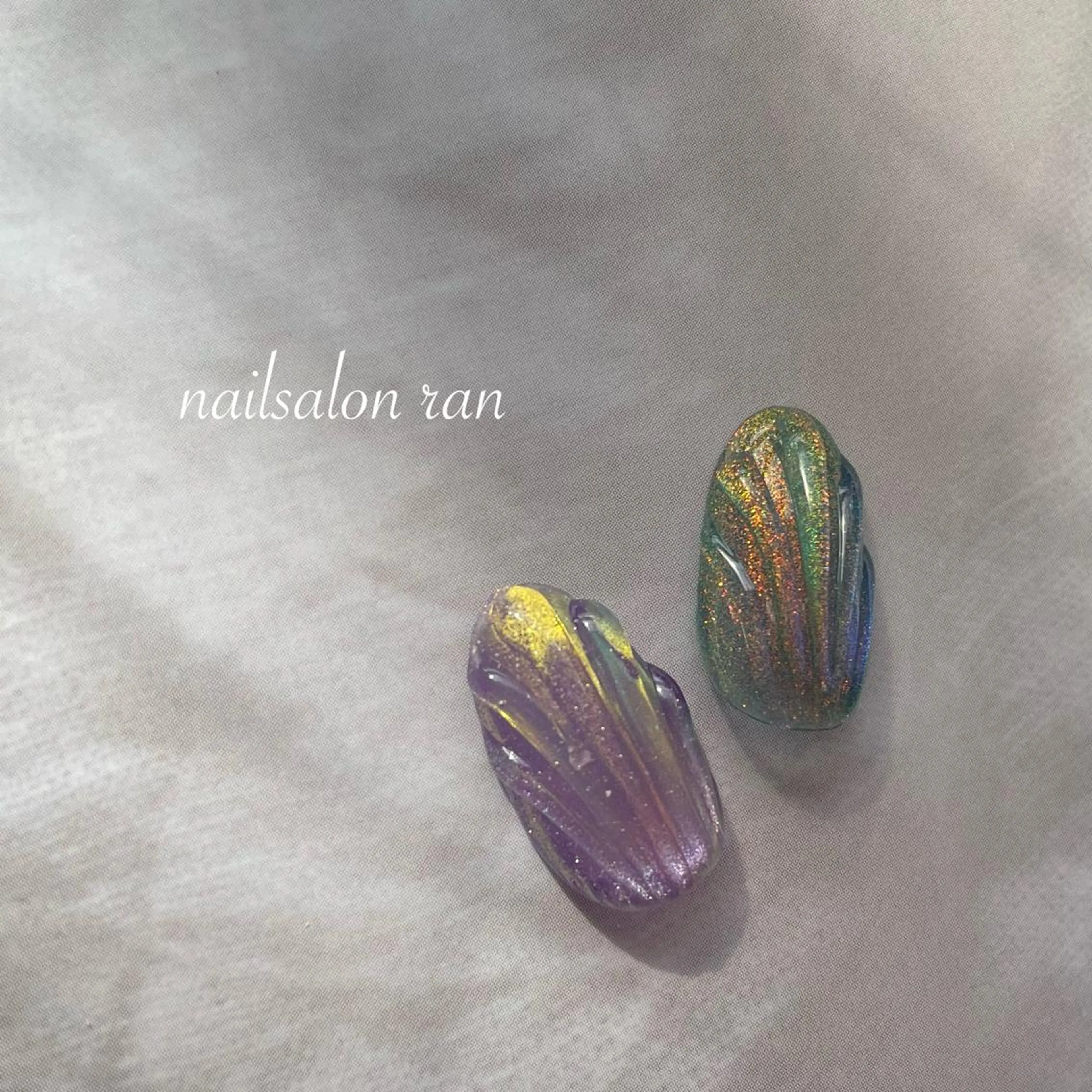 ネイル マグネットネイル 持ち込み ハンドネイル nailsalon ranのネイルデザイン