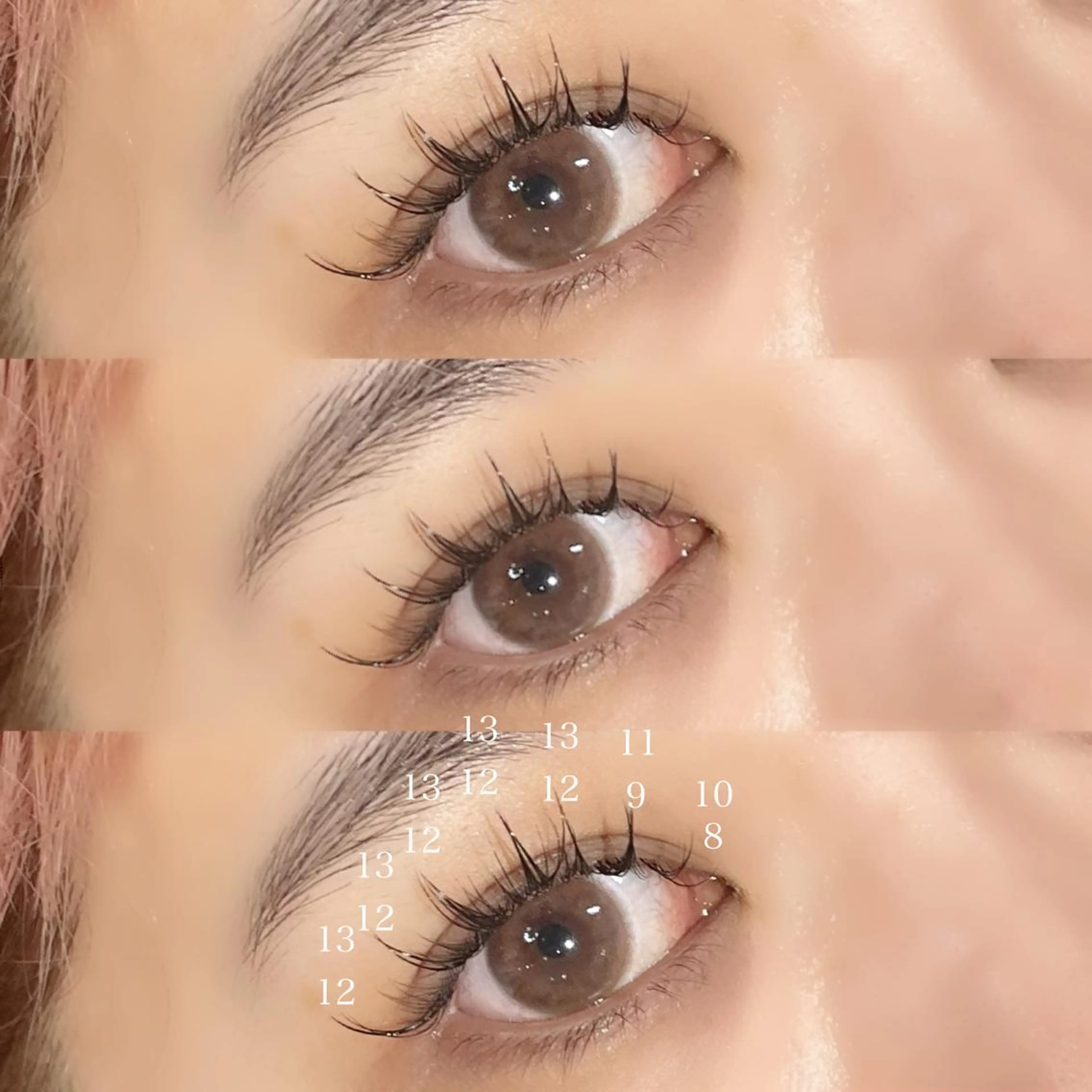 セミロング カラー パーマ ネイル マツエク・マツパ アイブロウ 田中 ゆいのマツエク・マツパデザイン