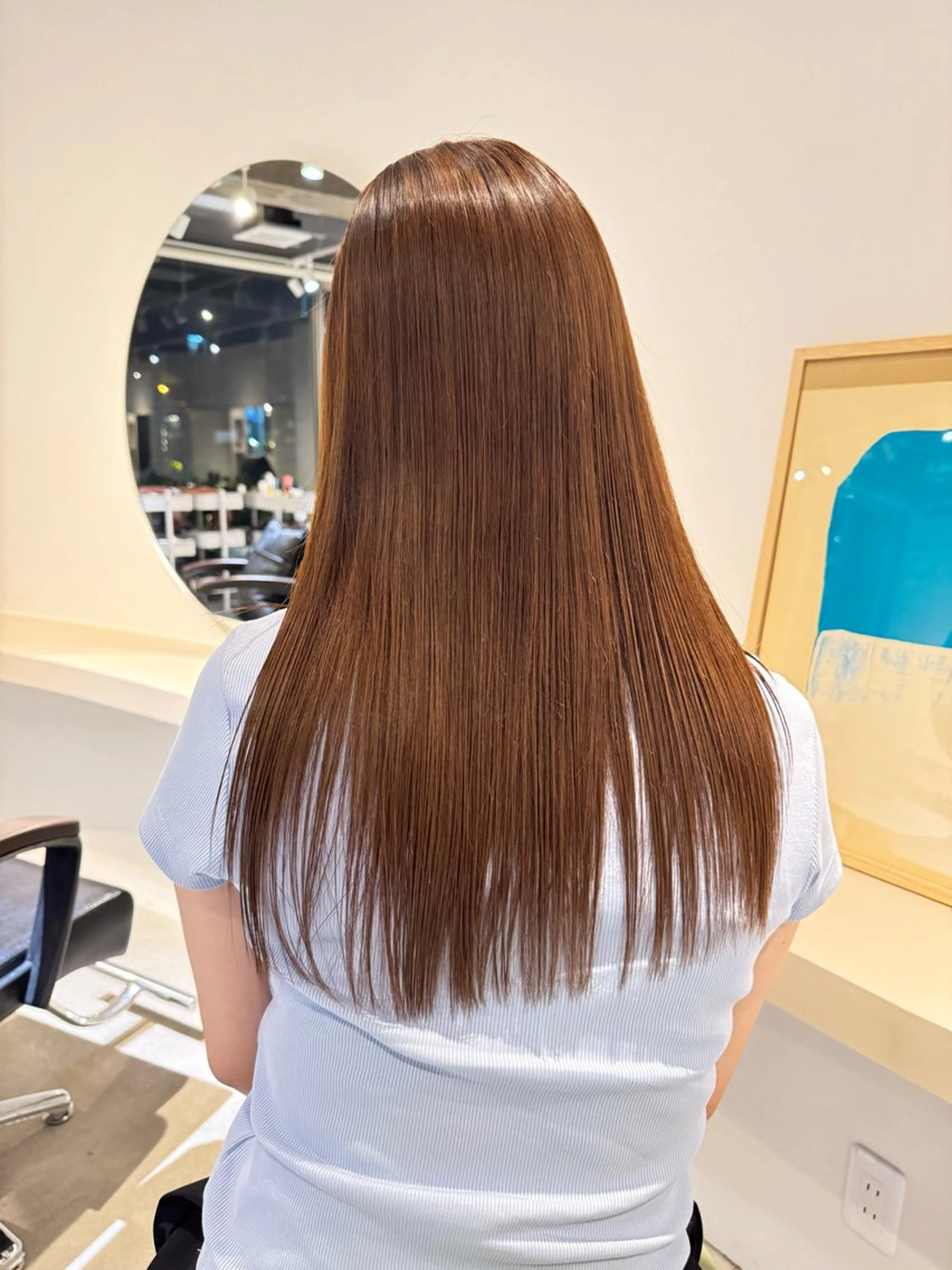 ロング 切りっぱなしボブ ショートボブ アッシュ ボブ ハイライト カット 縮毛矯正 トリートメント eto所属・髪質改善スペシャリス ト長尾勇弥/梅田中津のヘアスタイル