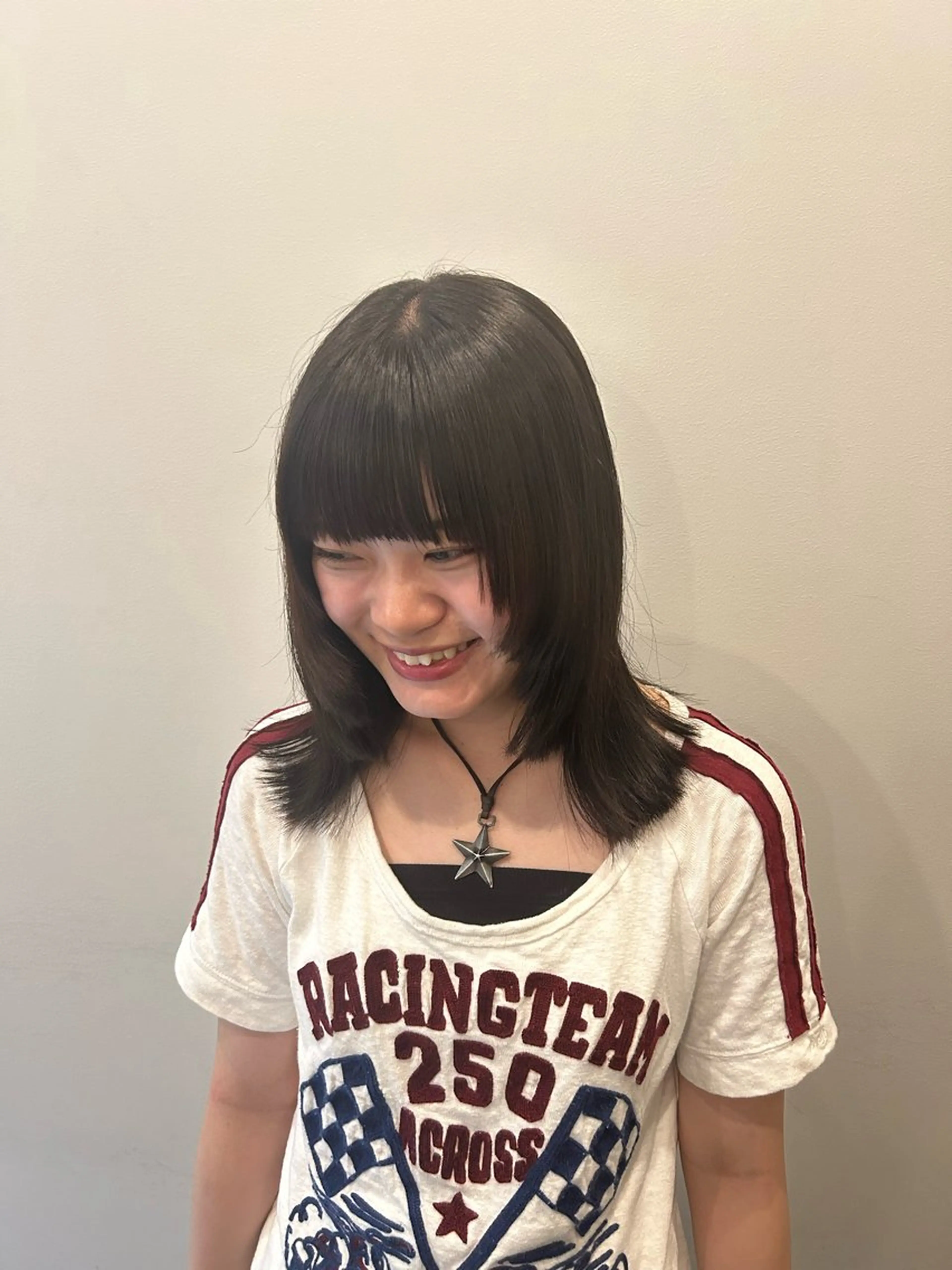 セミロング パーマ 透明感カラー/ 顔周りカット🎀メイのヘアスタイル