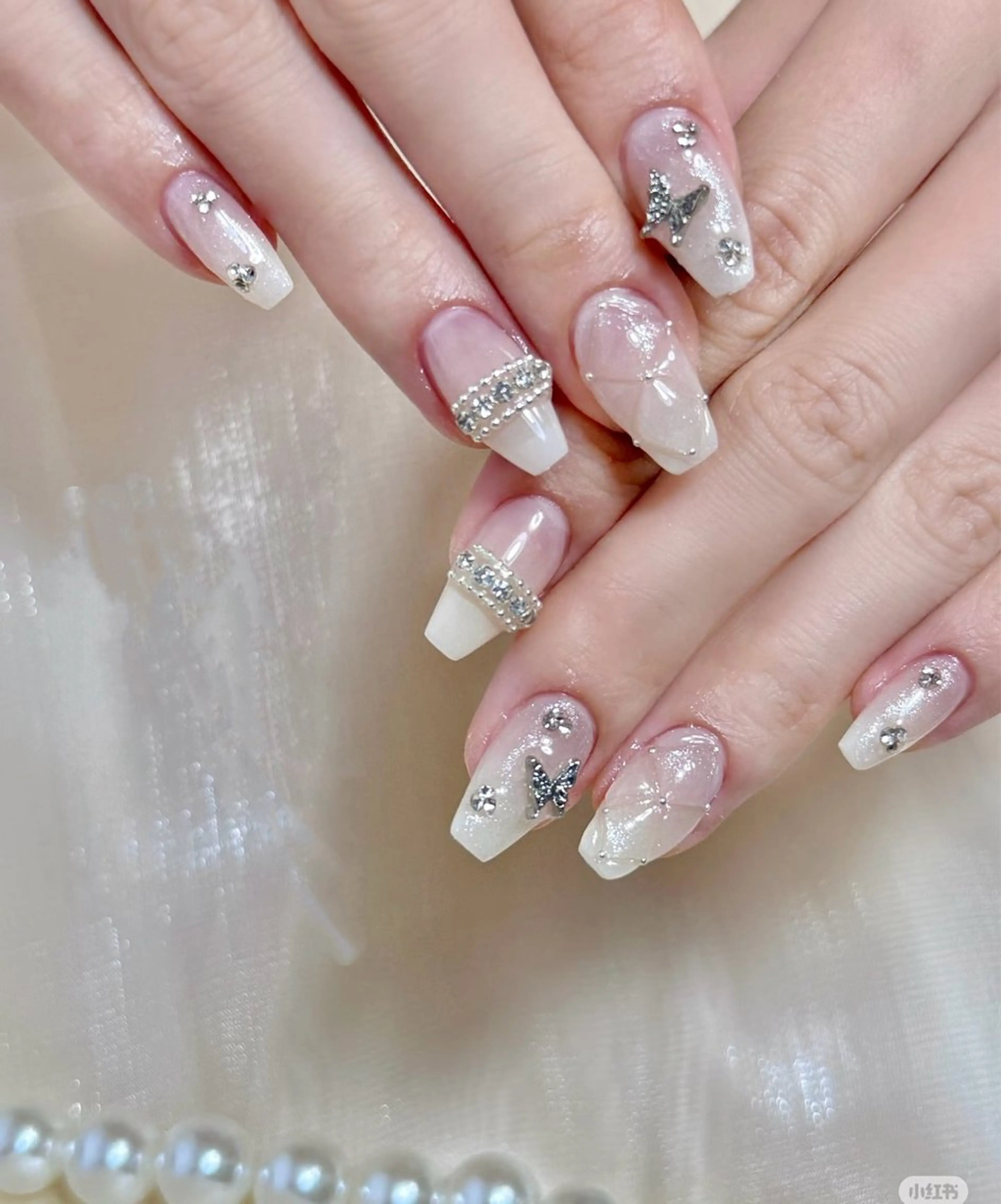 ネイル アートネイル オーロラネイル チークネイル 長さ出し フットネイル ハンドネイル Blossom nail【ブラソンネイル】所属・Blossom nail_Yuniのネイルデザイン