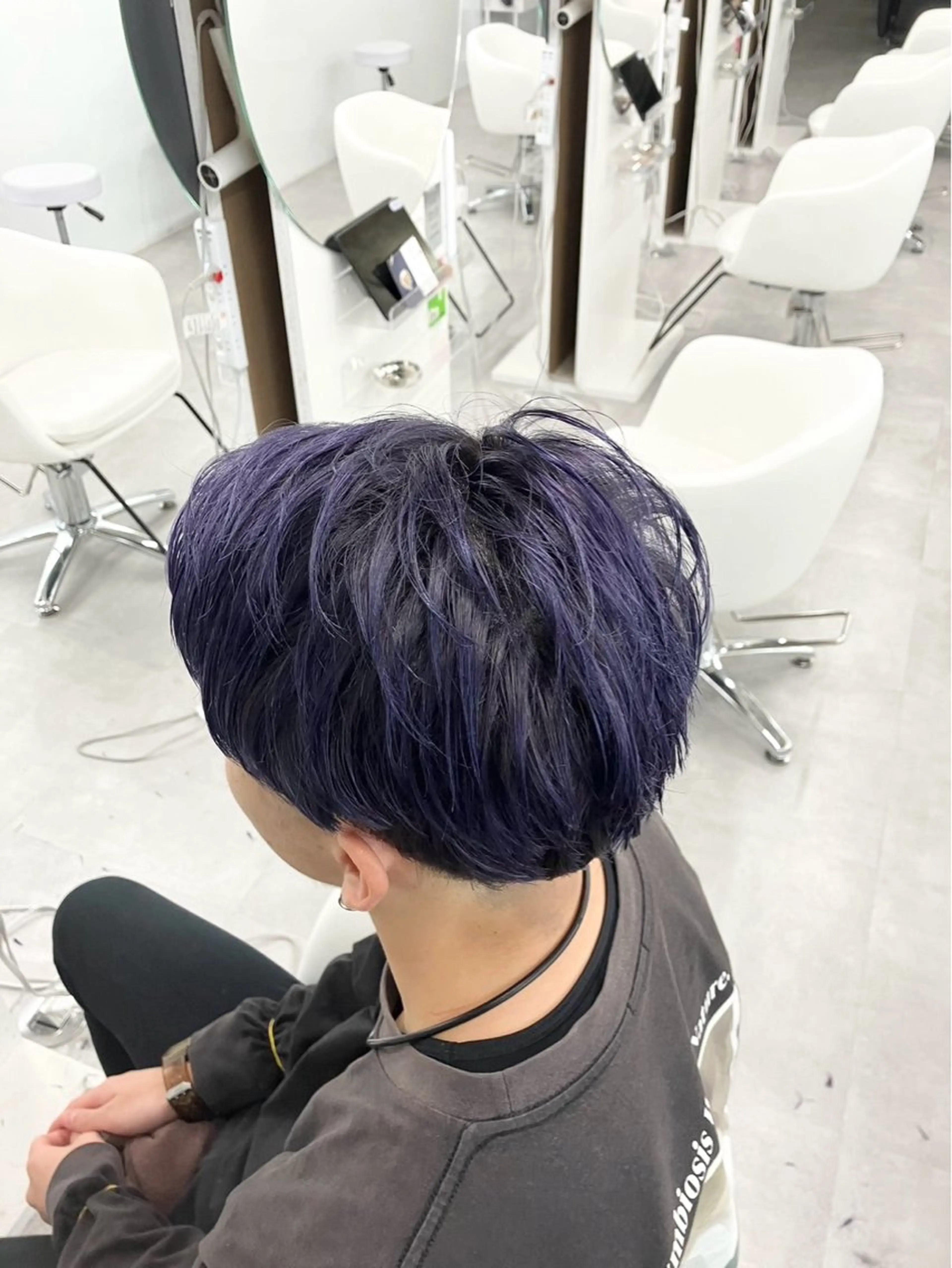 ショート パープルカラー カット ヘアカラー 【メンズ特化】 kanameのヘアスタイル