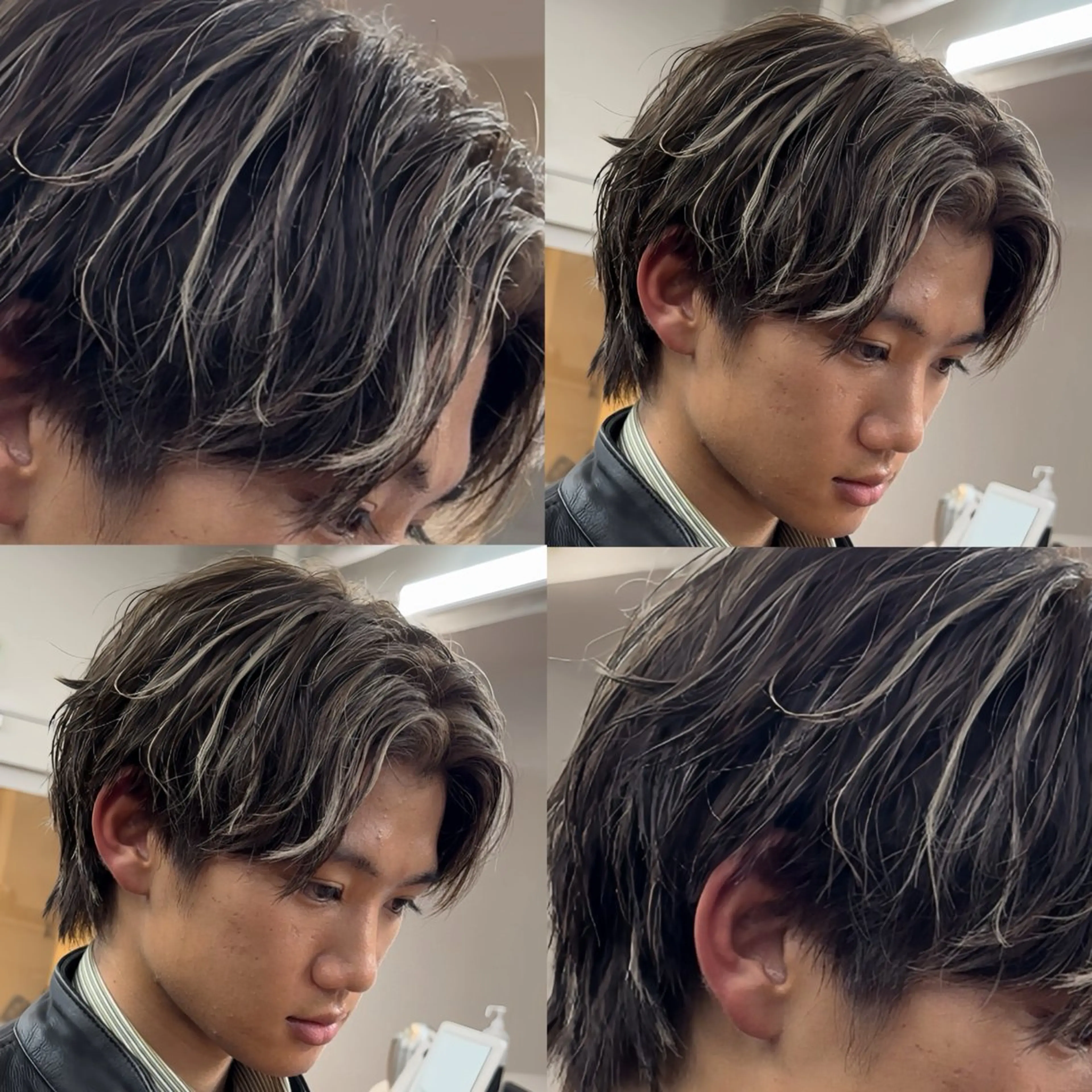 カラー メンズ 𝐚𝐨𝐢 メンズ ‪‪/メッシュのヘアスタイル