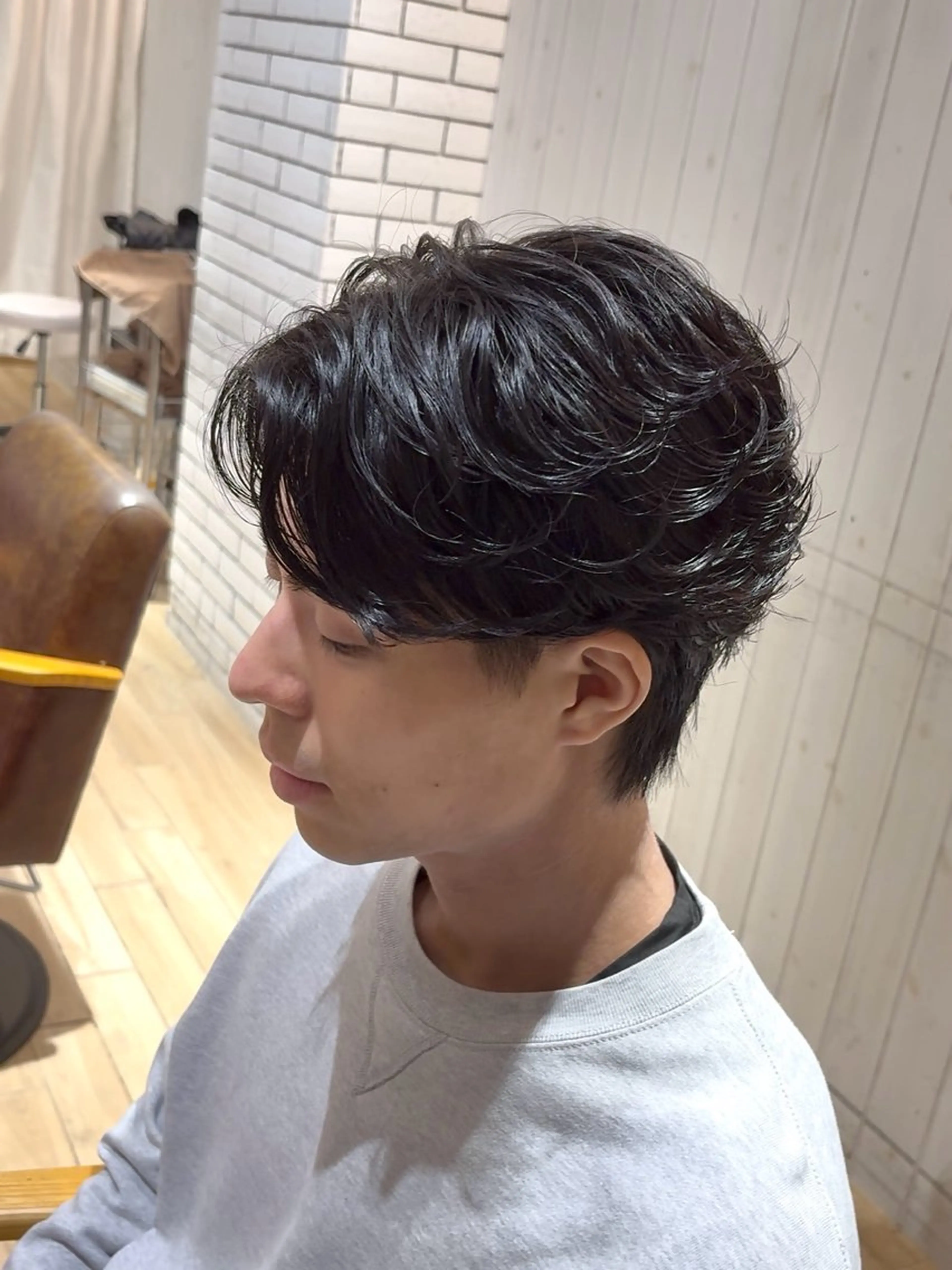 パーマ メンズ フェザーパーマ メンズパーマ カット パーマ メンズ/パーマ/ 目黒/オノザトのヘアスタイル