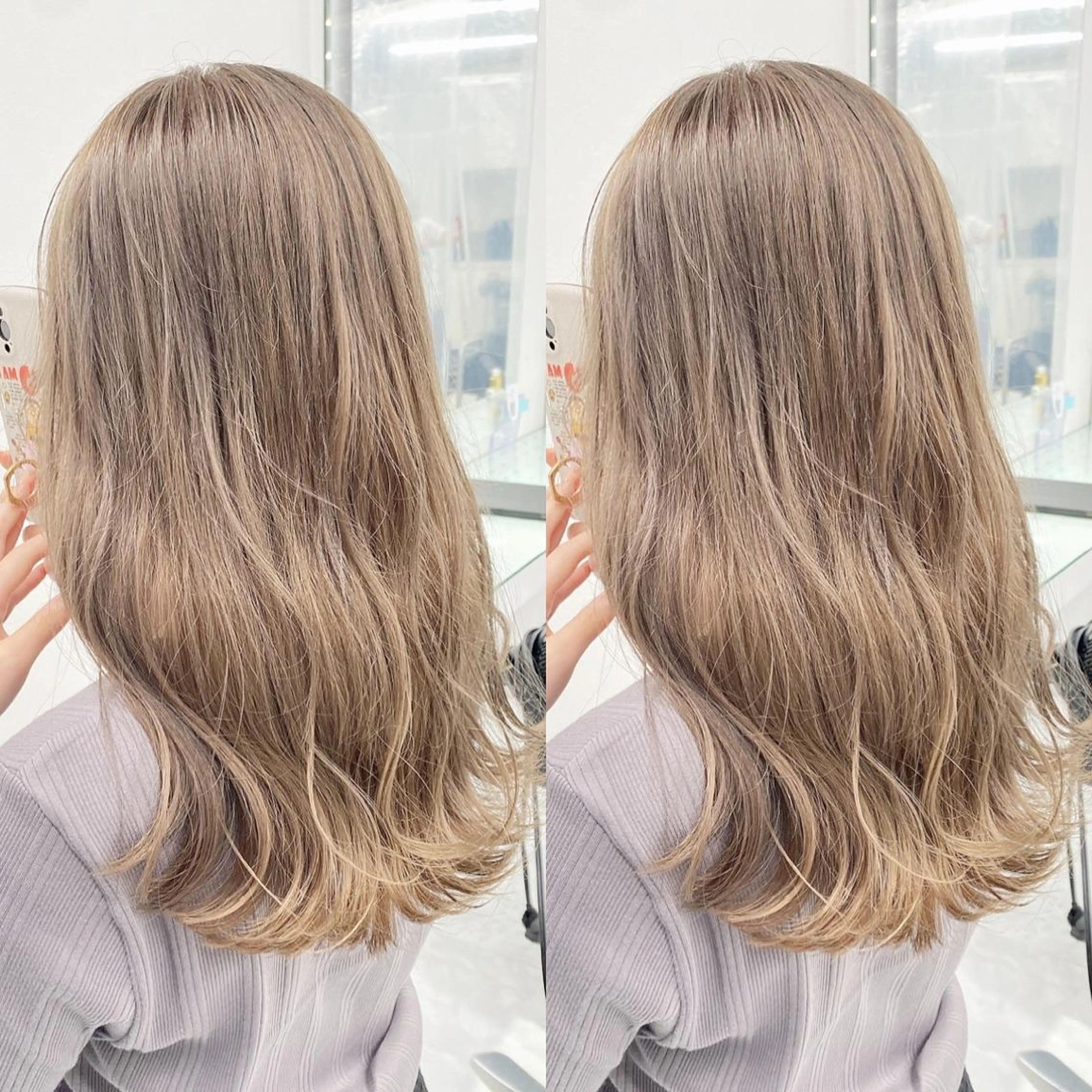 カラー ヘアカラー トリートメント 💗ツヤ髪💗透け感 💗ブリーチなし💗のヘアスタイル