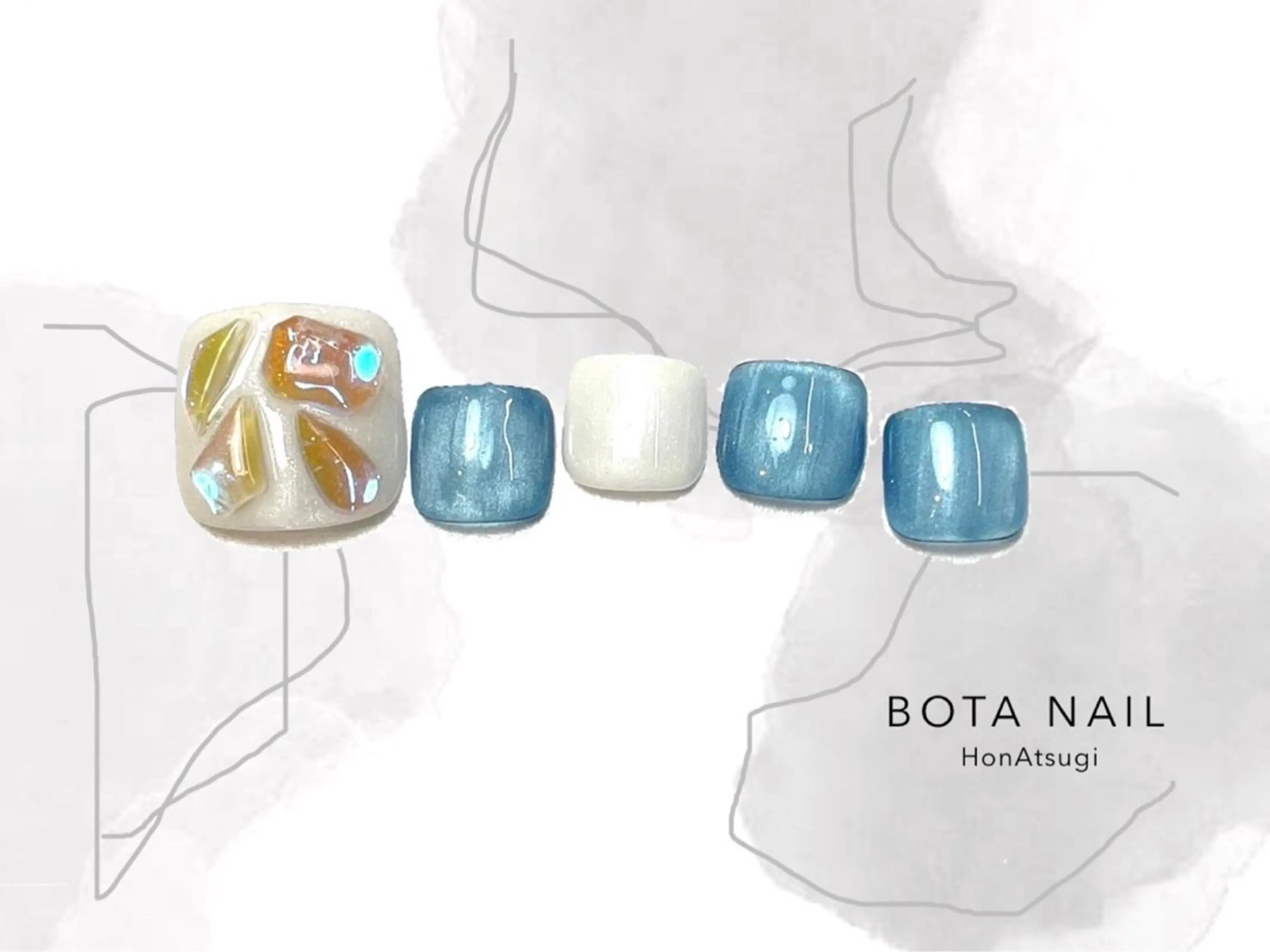 ネイル フットネイル BOTA NAIL UMIのネイルデザイン