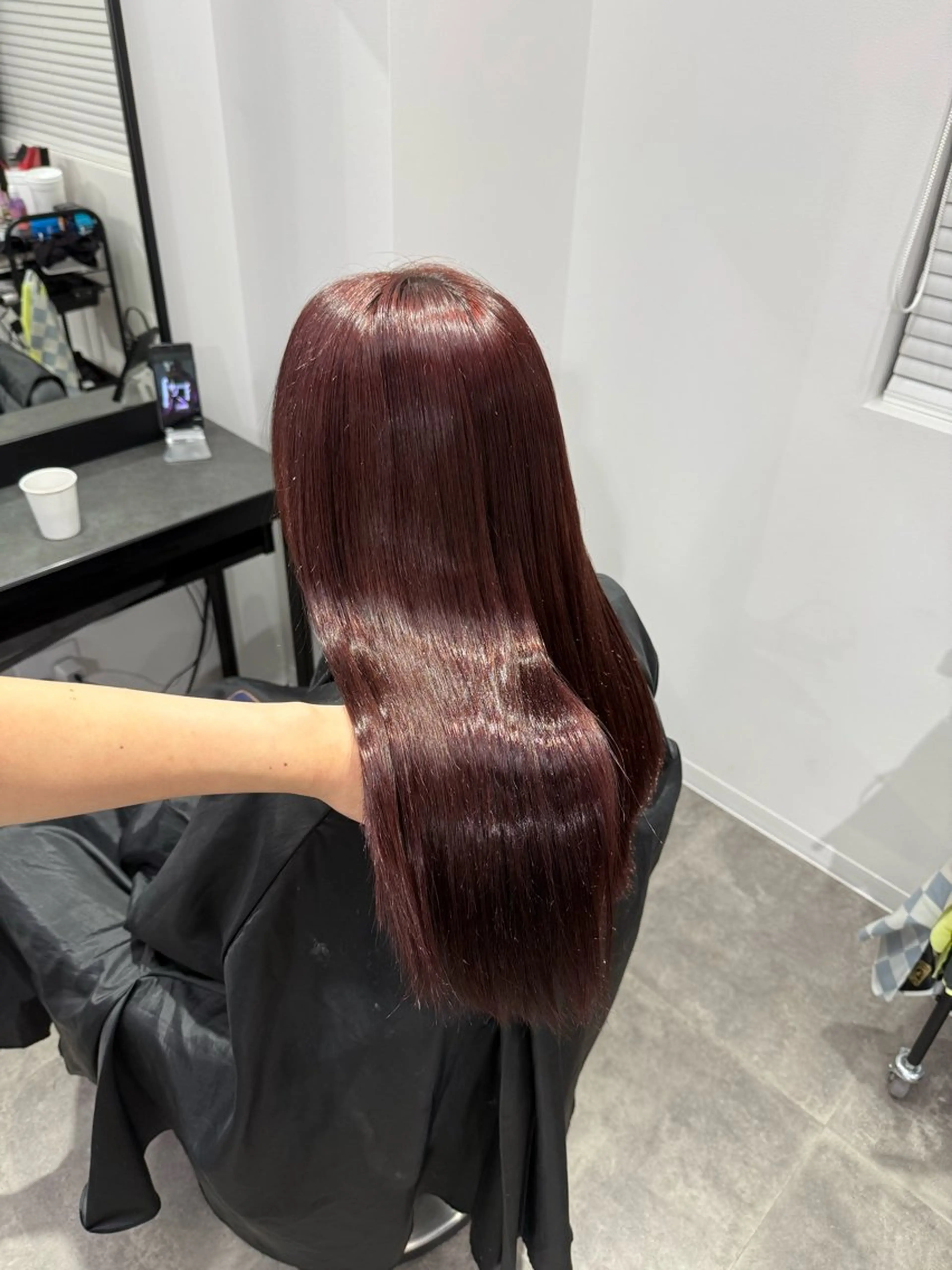 ロング カラー ヘアアレンジ ヘアカラー トリートメント ヘッドスパ 💗暖色特化ピンク/ 赤髪💗HARUNAのヘアスタイル