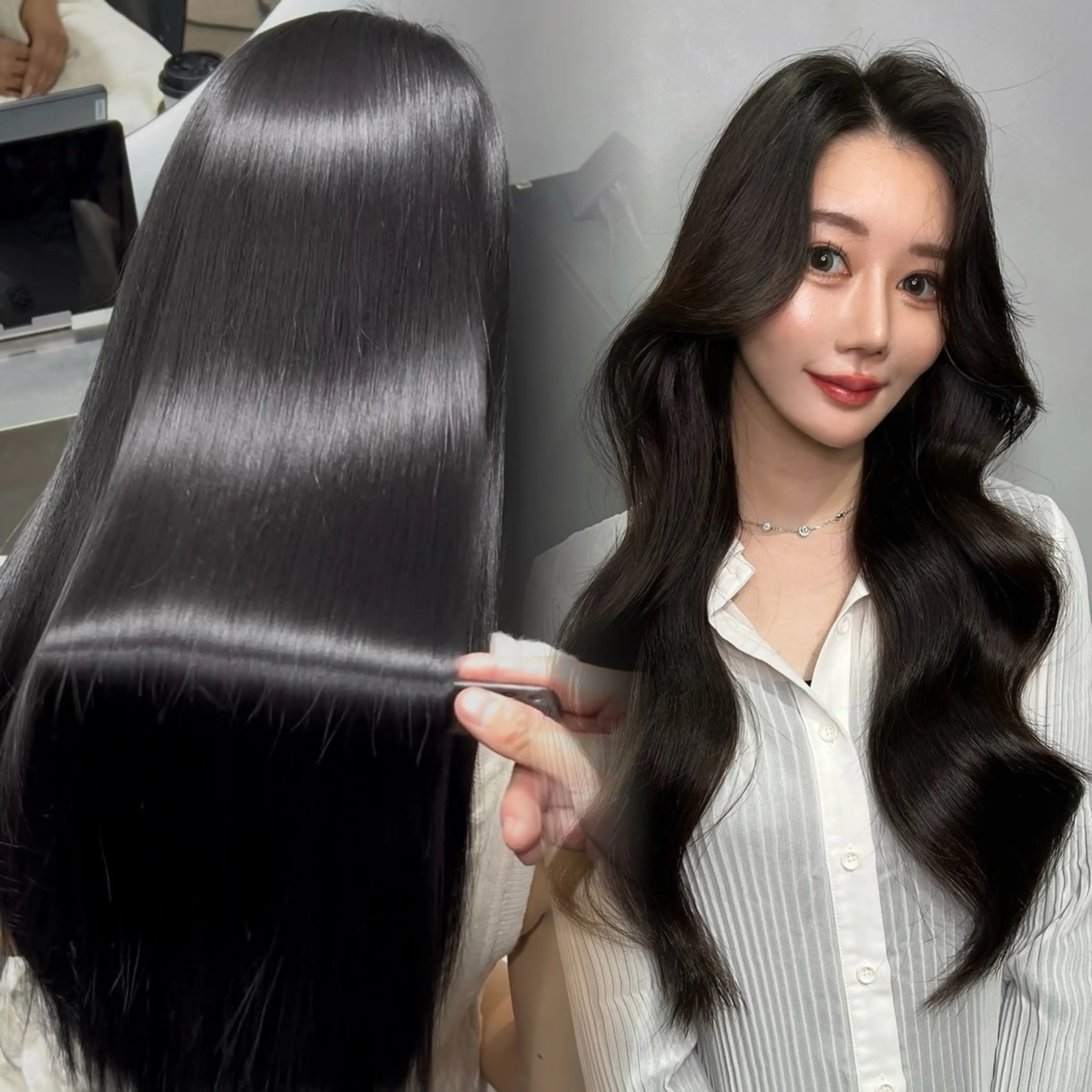 【スタイル撮影OKの方】🇨🇳網紅ロングレイヤーカット+最高級髪質改善ケラチントリートメント🫧の写真