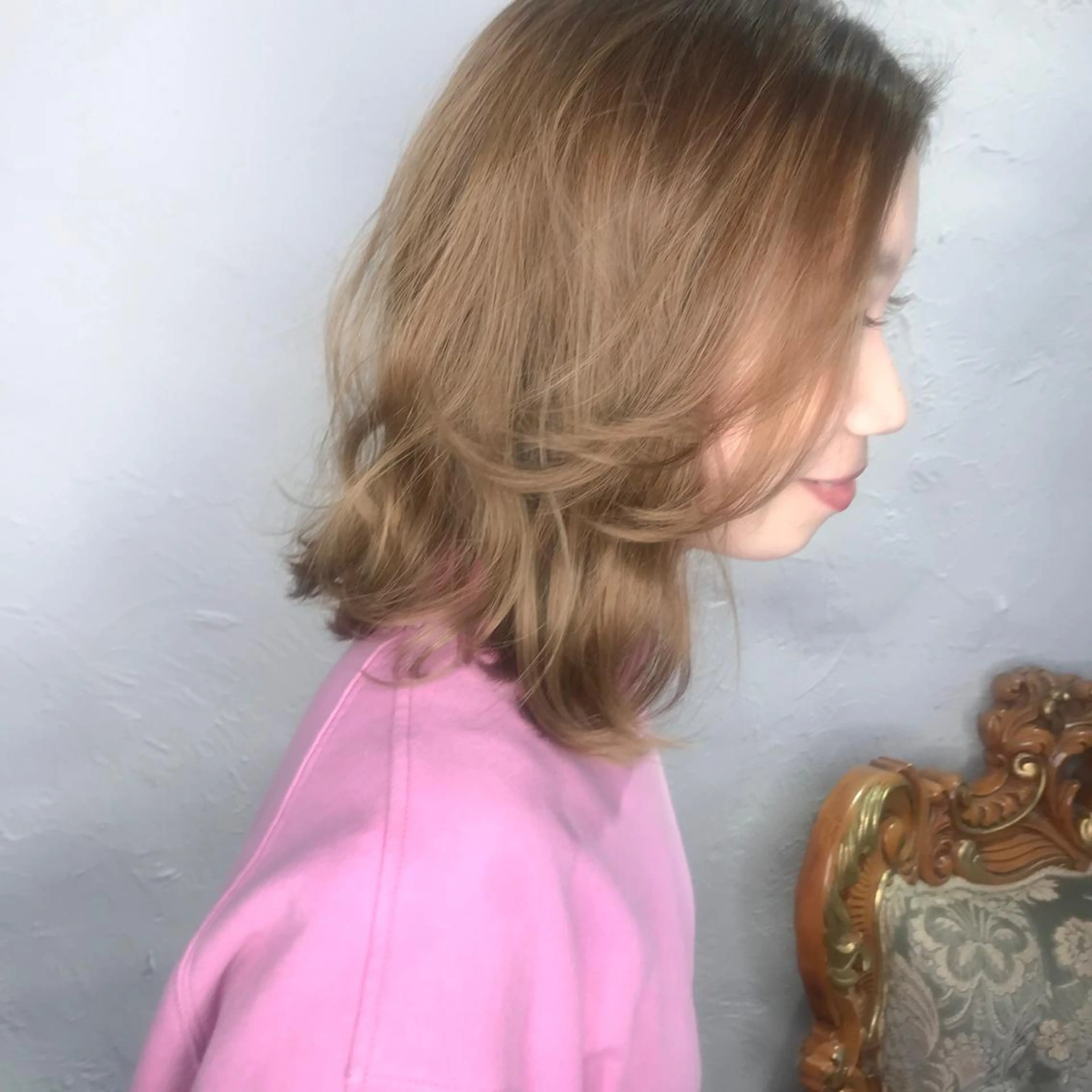 ミディアム カラー 韓国ヘア♡レイヤー AYAのヘアスタイル