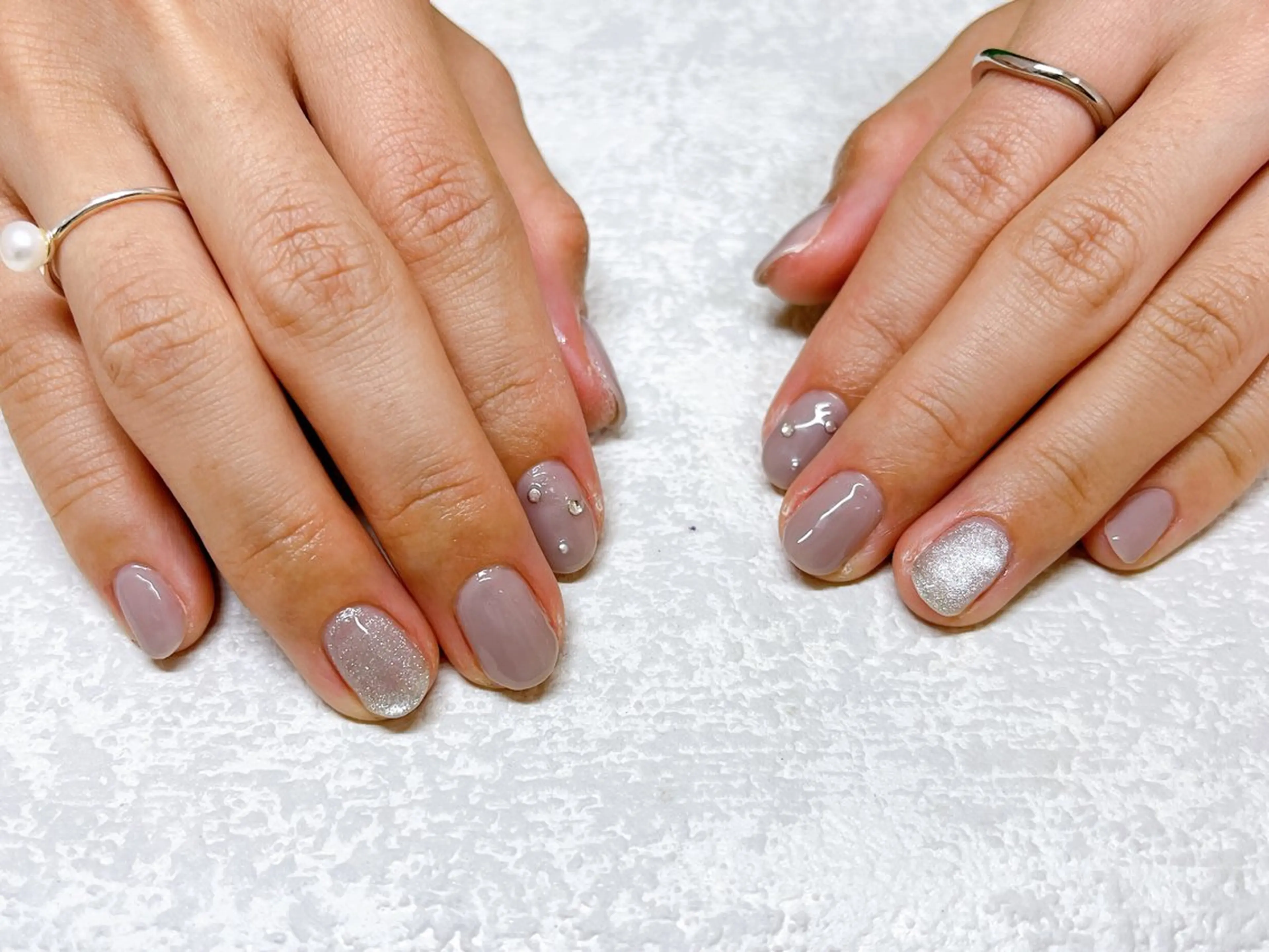 ネイル オーロラネイル フットネイル フレンチネイル ジェルネイル 韓国ネイル Mogu nail 二子玉川のネイルデザイン