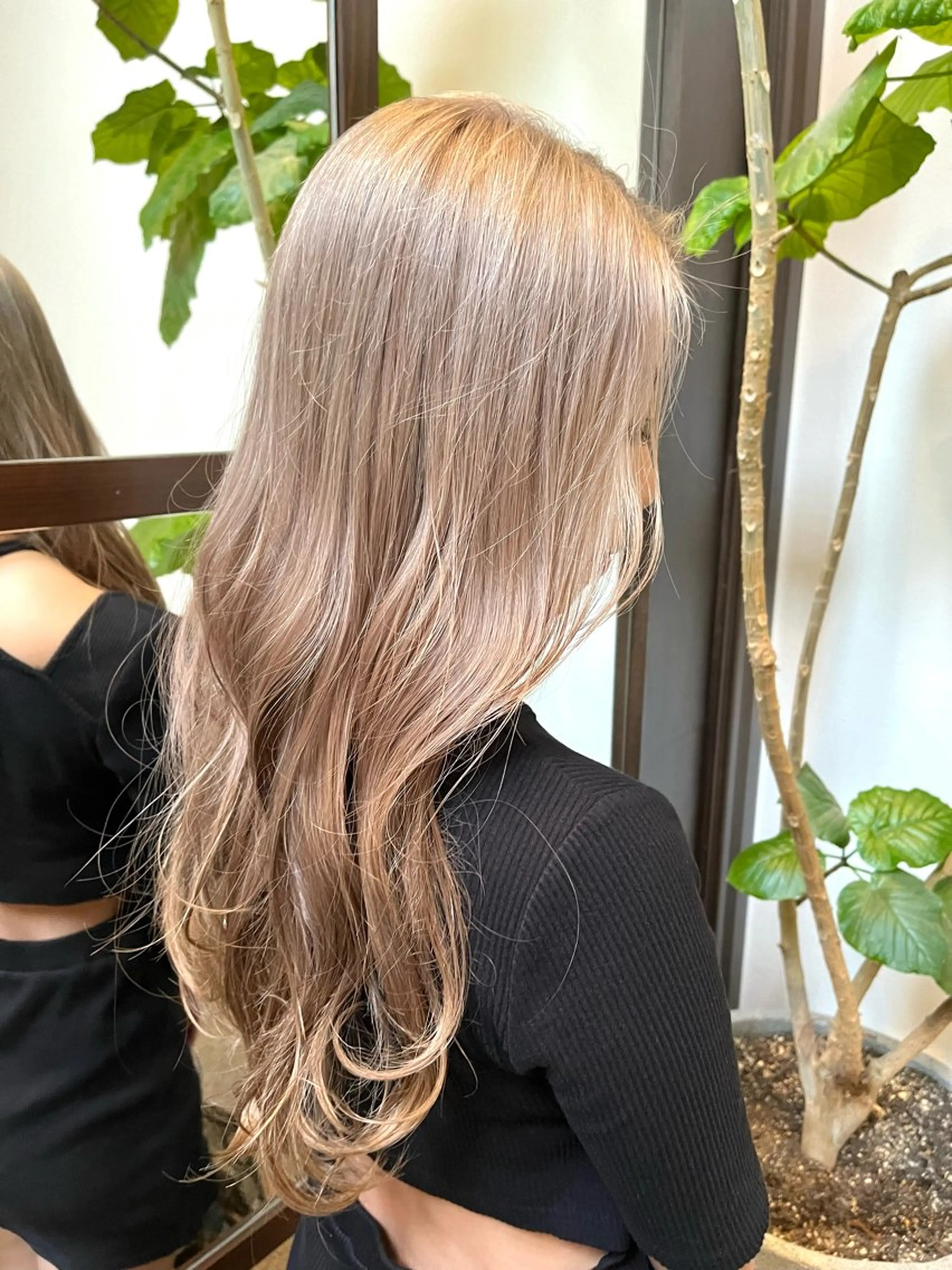 ロング ヘアカラー 赤み消しカラー 🩵かりんのヘアスタイル