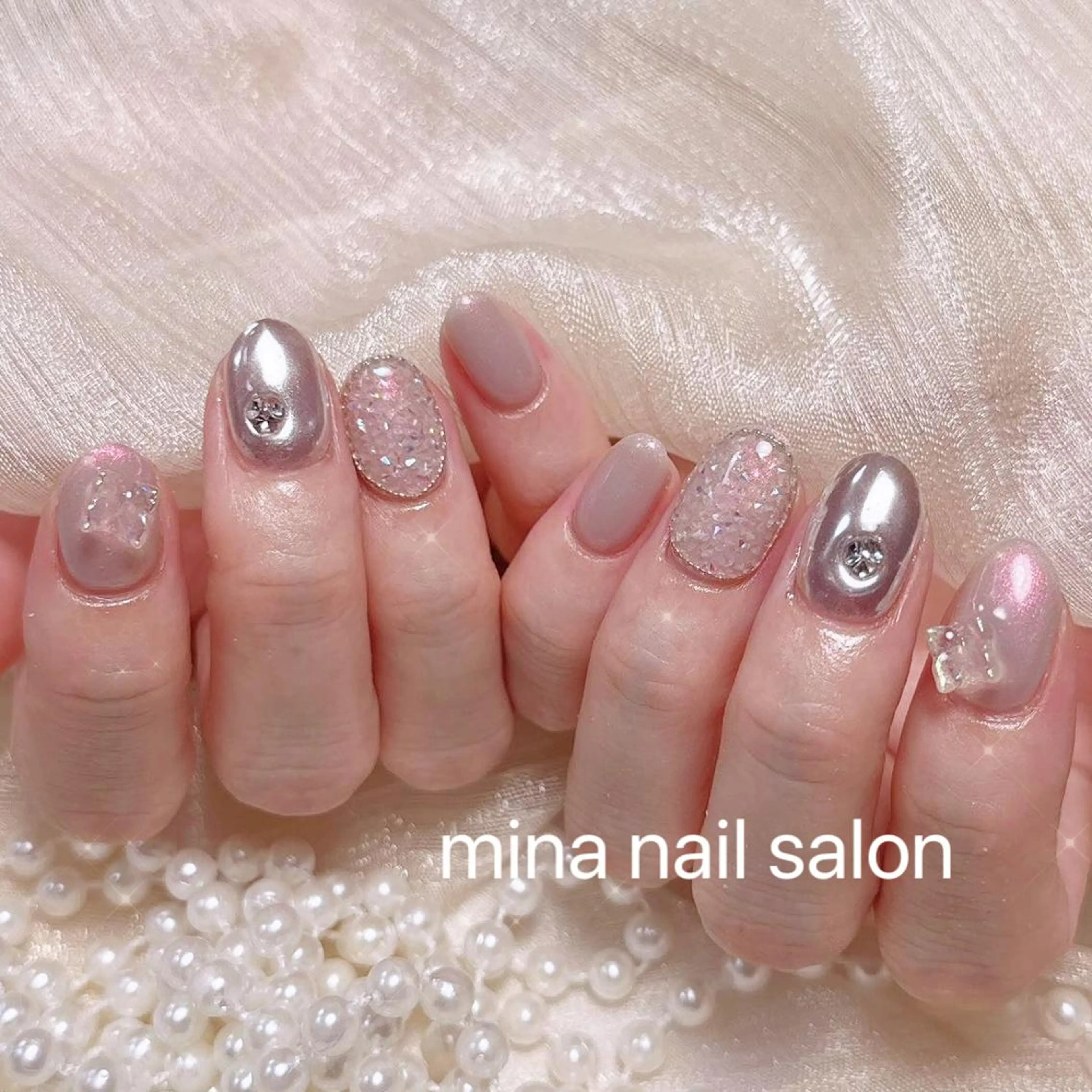ネイル Mina🧸 韓国風ネイル🎀のネイルデザイン