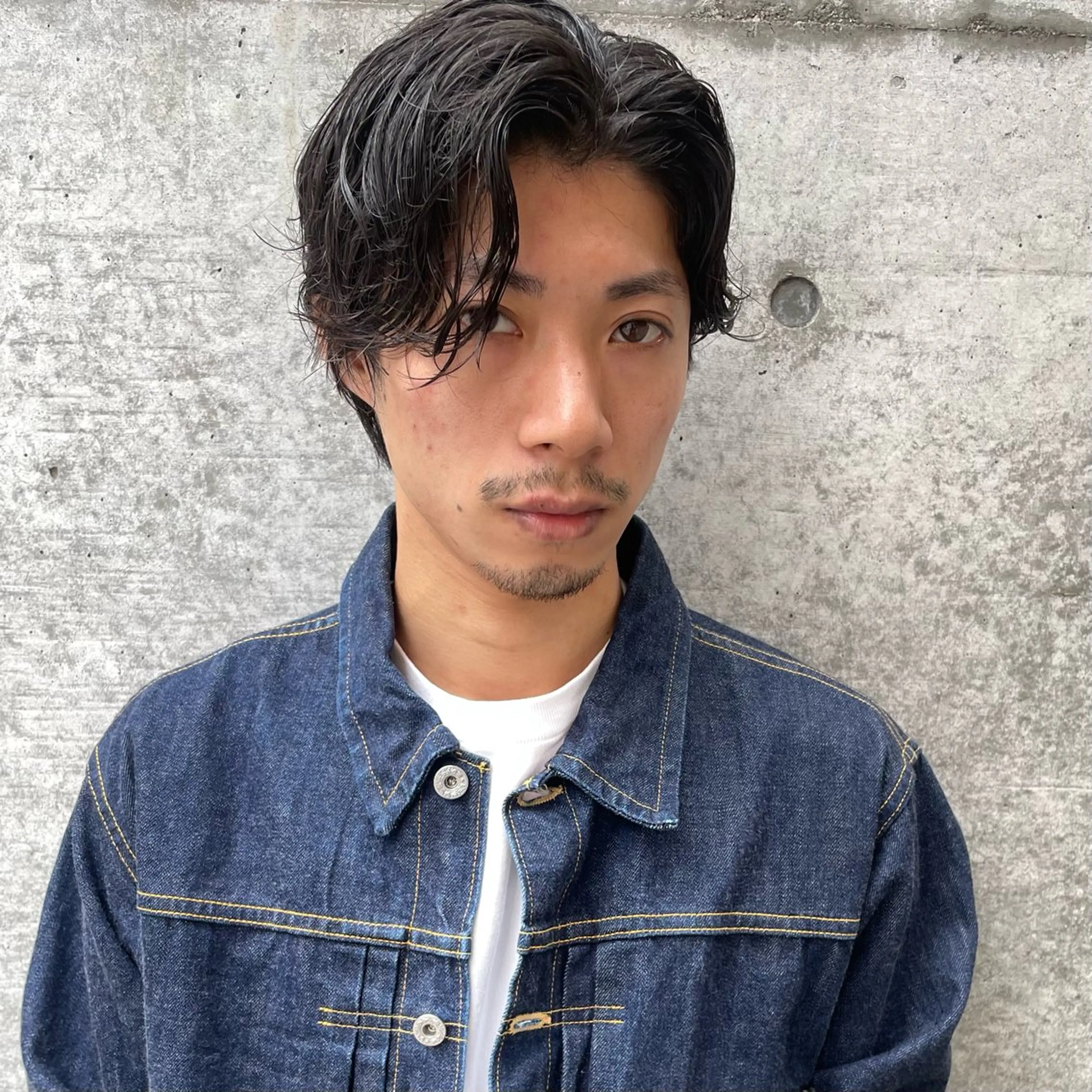 ミディアム パーマ メンズ カット パーマ トリートメント 南堀江🌿パーマ Tetsu【テツ】のヘアスタイル