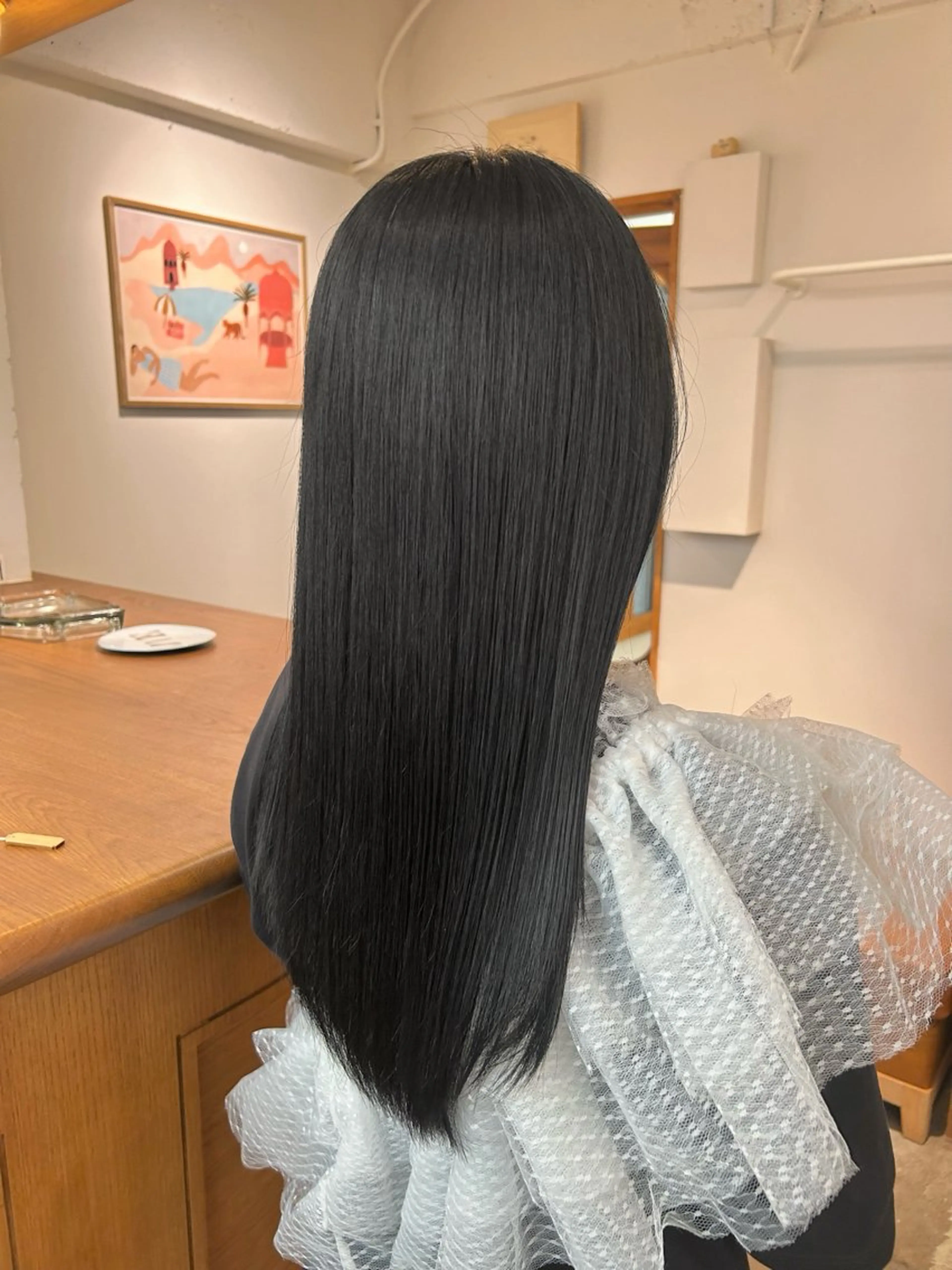 ロング トリートメント ヘッドスパ 綾/ベージュカラー /パーマ🩰のヘアスタイル