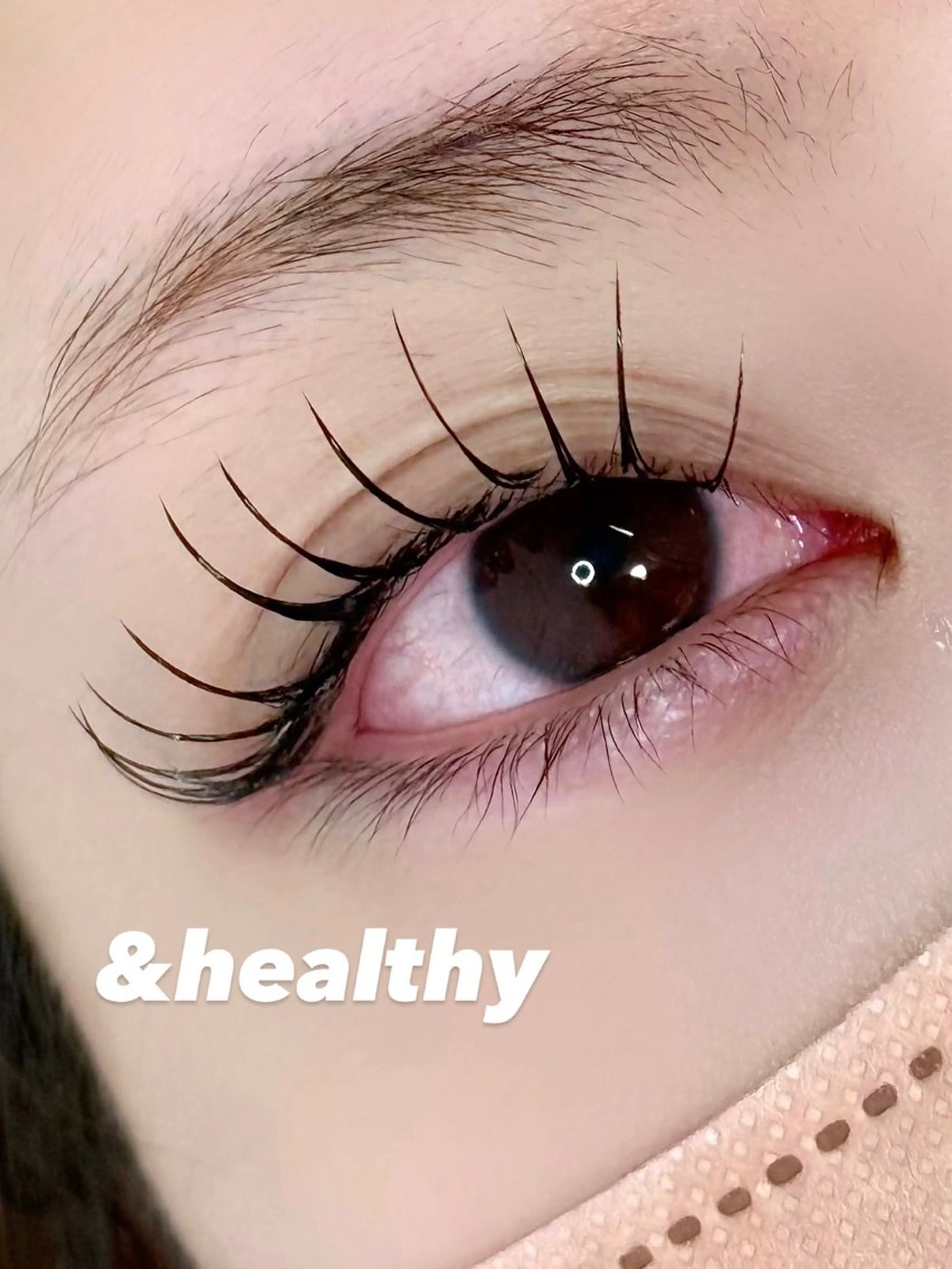 ✨&healthy✨エクステ100本装着後にパーマをかける技法の写真