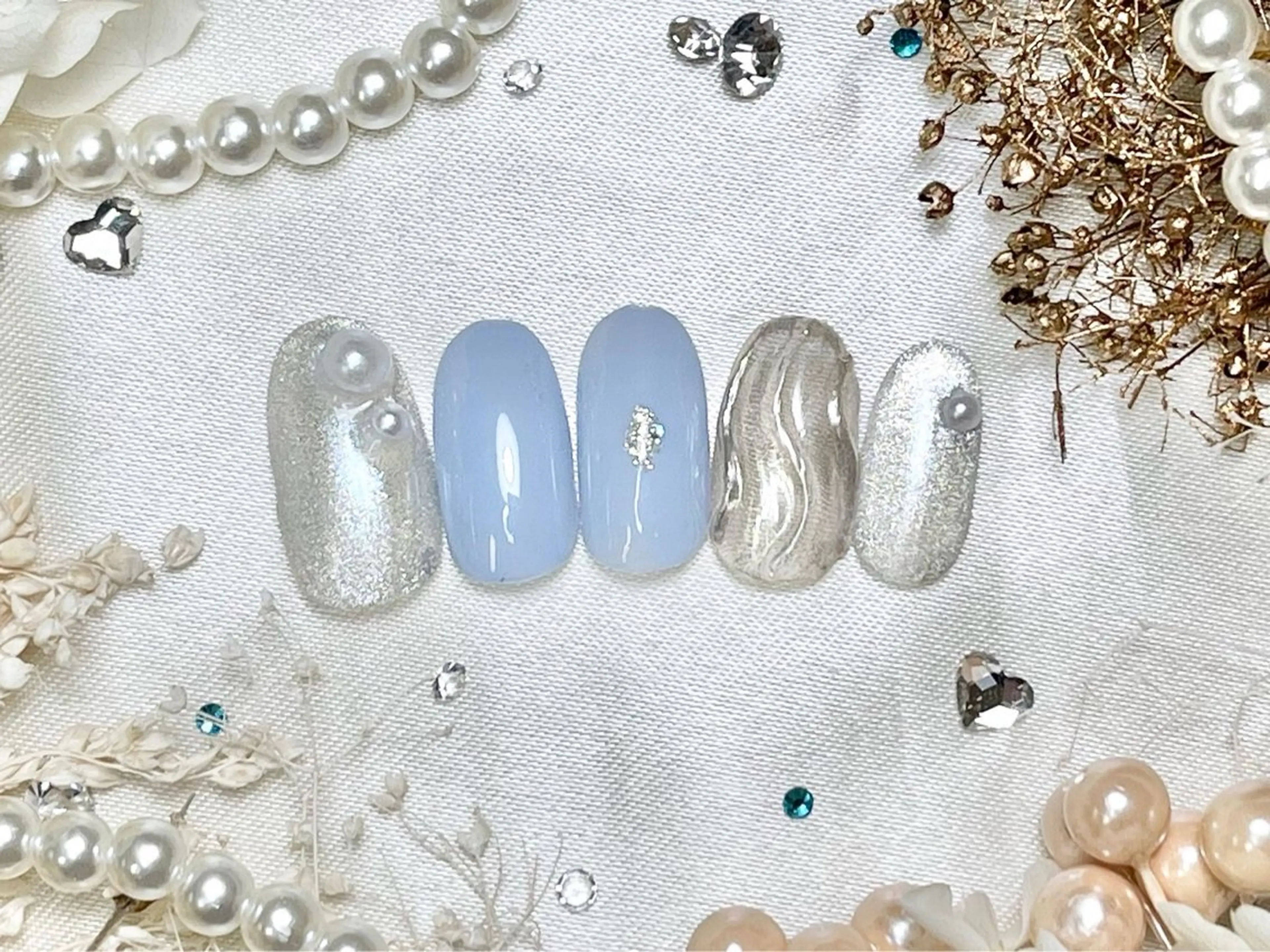 ネイル ハンドネイル ネイルPetit Ribbonのネイルデザイン