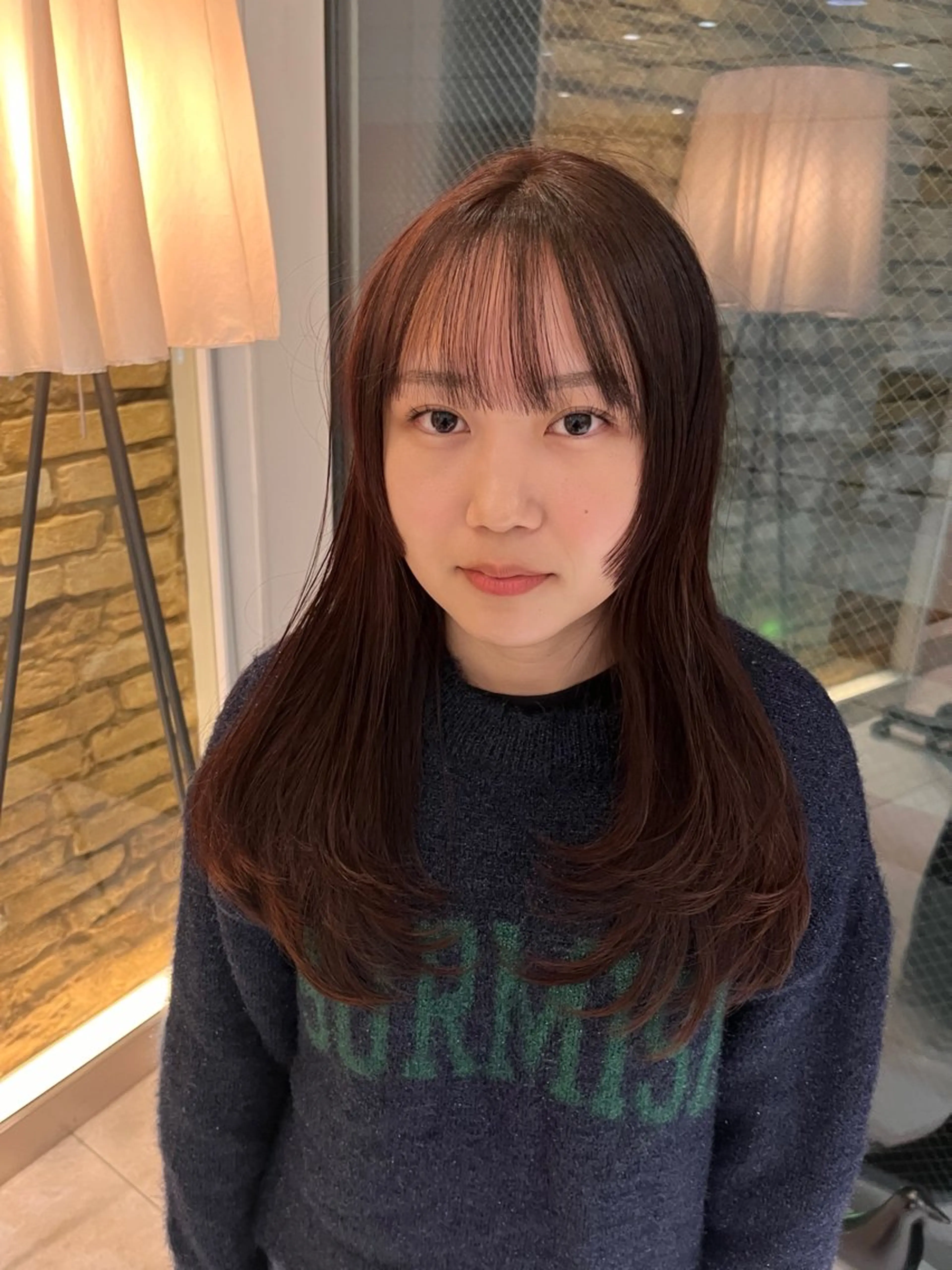 セミロング 姫カット レイヤーカット hair make BEHIVE ichibancho AVEDA所属・渡邉  日向子 ・レイヤー、縮毛矯正のヘアスタイル