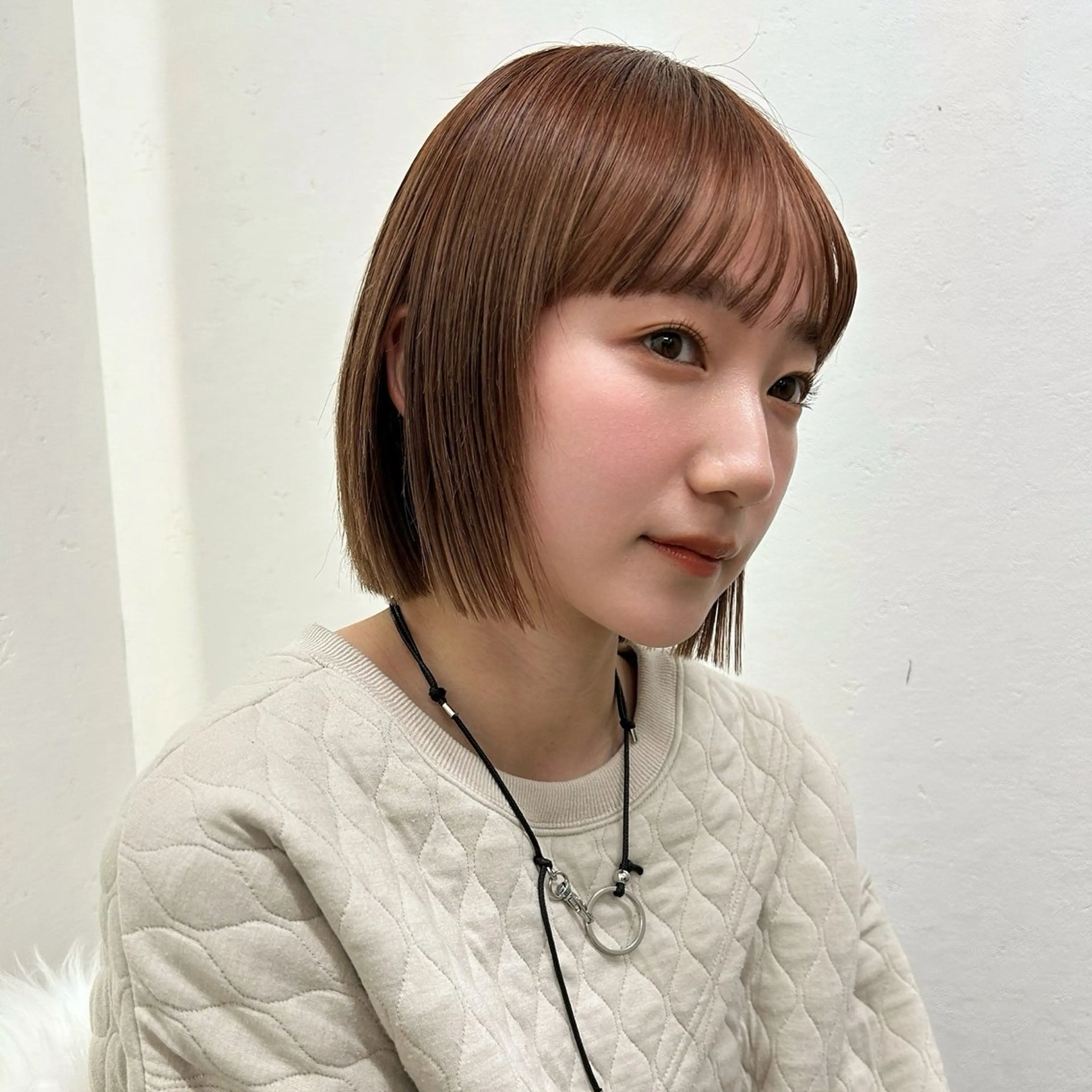 ショート ボブ ヘアカラー トリートメント 透明感/レイヤー/ 髪質改善/あやか🤍のヘアスタイル