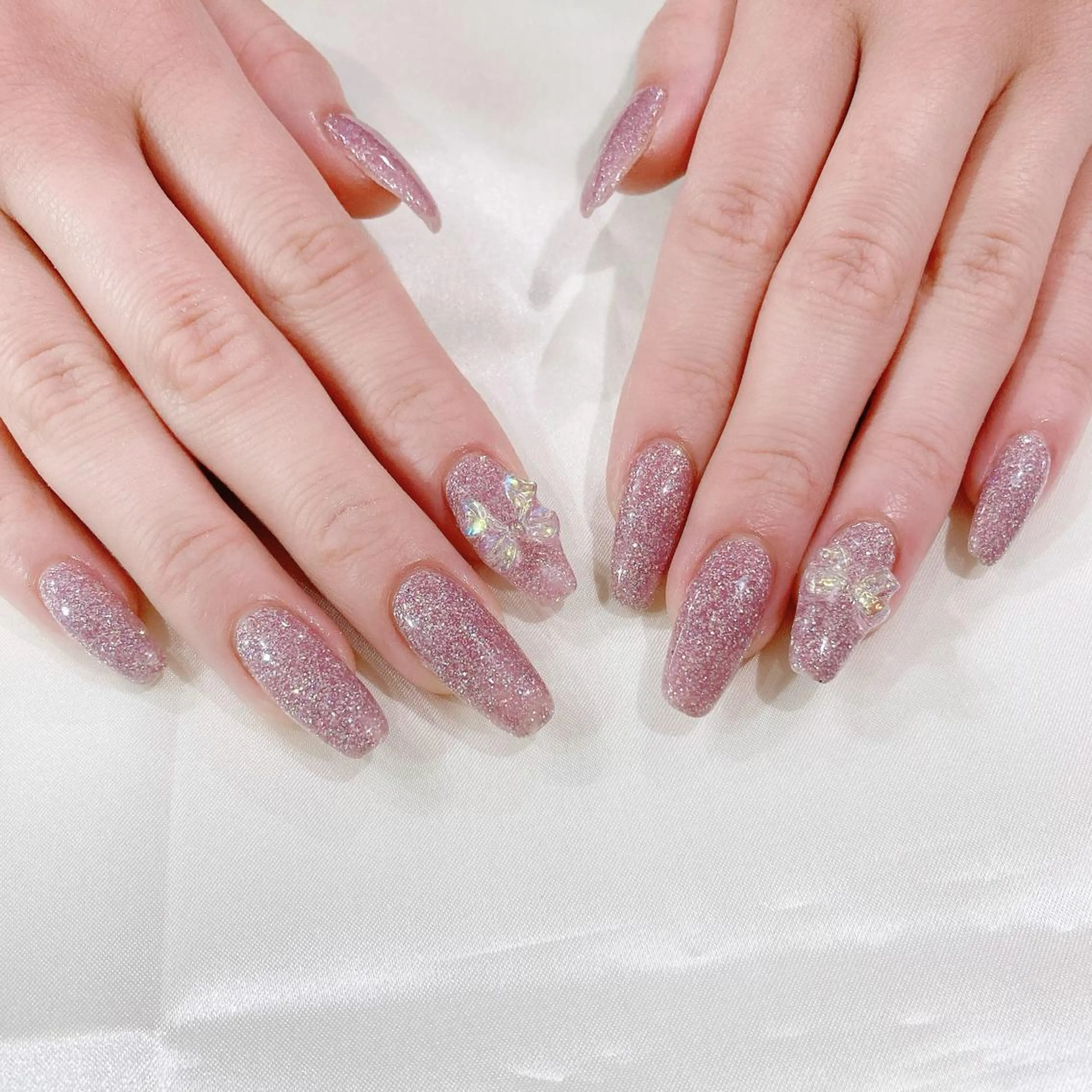 ネイル ジェルネイル キラキラネイル ロングネイル ワンカラーネイル パラジェル ハンドネイル Nail Kのネイルデザイン
