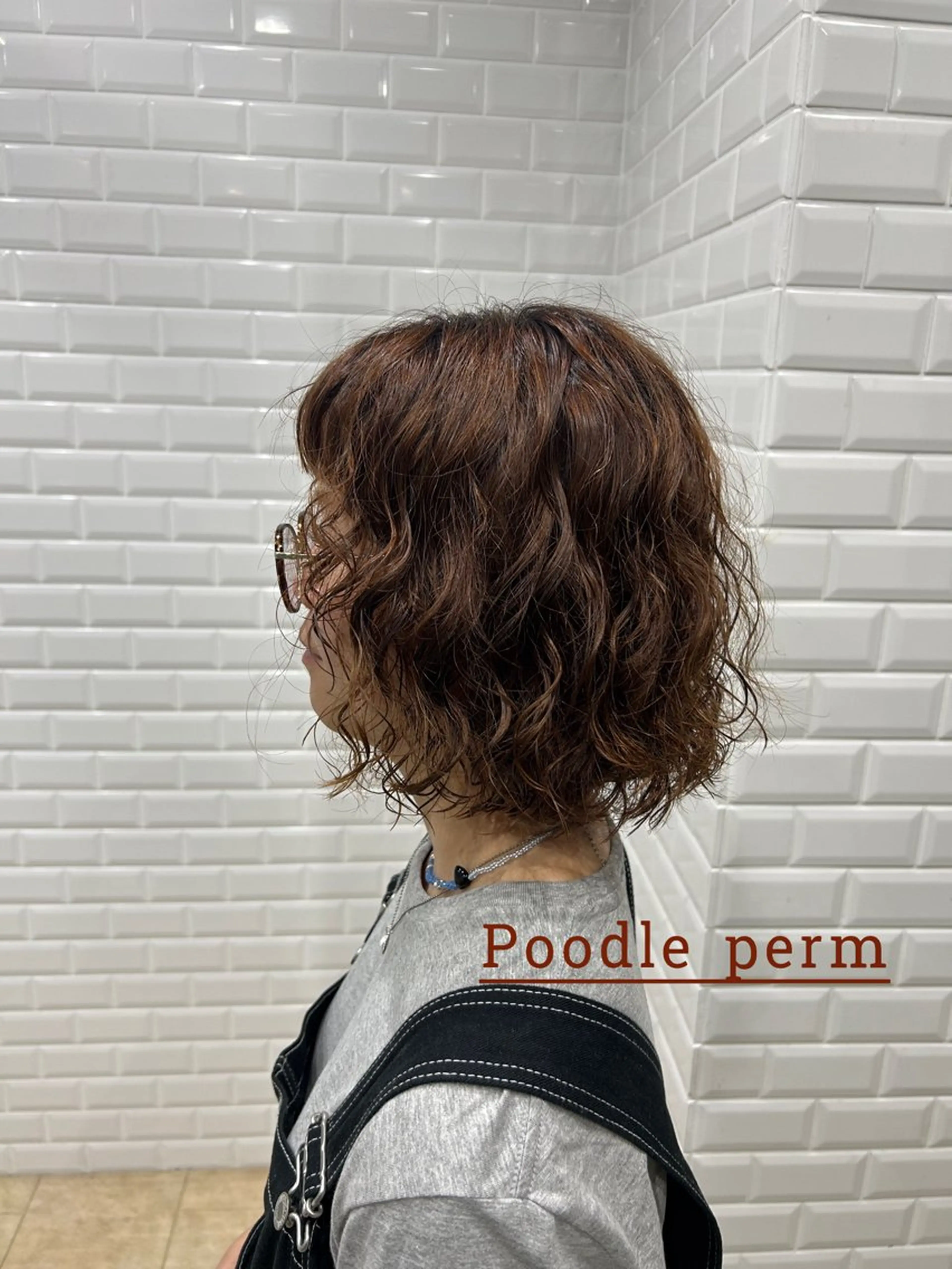 ショート パーマ プードルパーマ 近藤 ちかのヘアスタイル