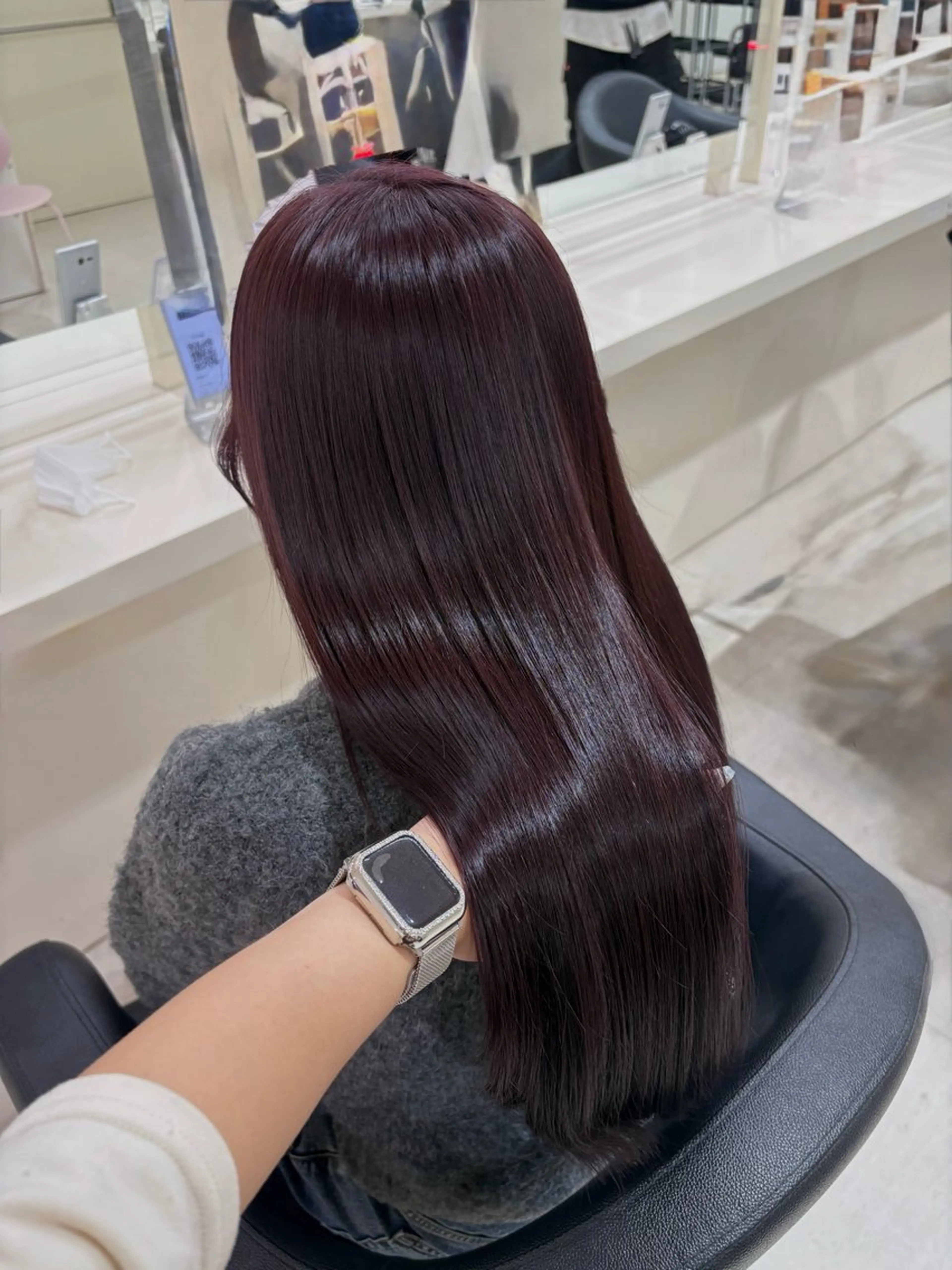 セミロング カラー ヘアアレンジ ヘアカラー 💟RINNA 艶カラー💟のヘアスタイル