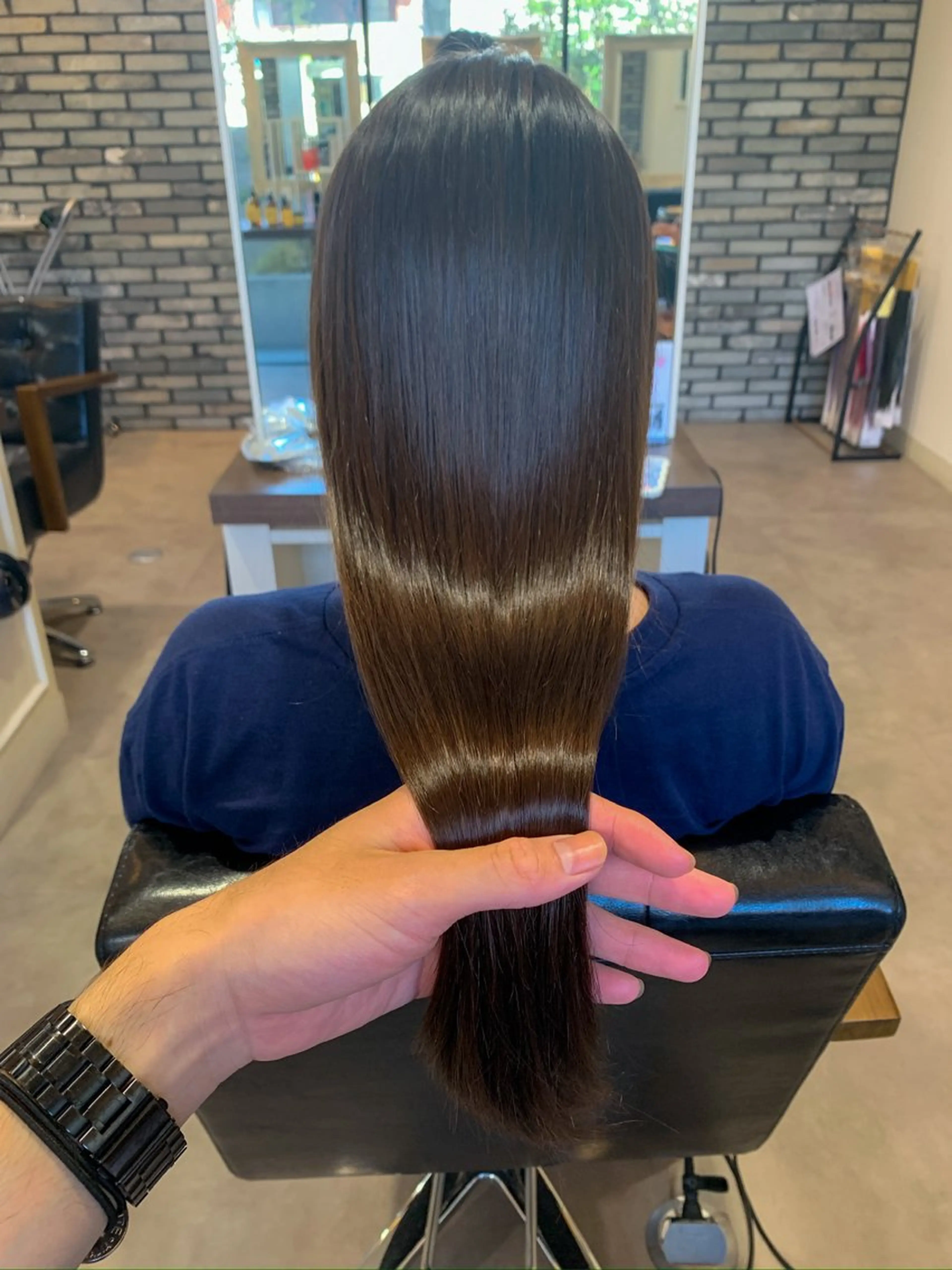 ロング ハイライト 髪質改善 韓国風ヘア 縮毛矯正 トリートメント カット 縮毛矯正 トリートメント Uni.所属・地毛風ストレート/ 髪質改善/榎本流行のヘアスタイル