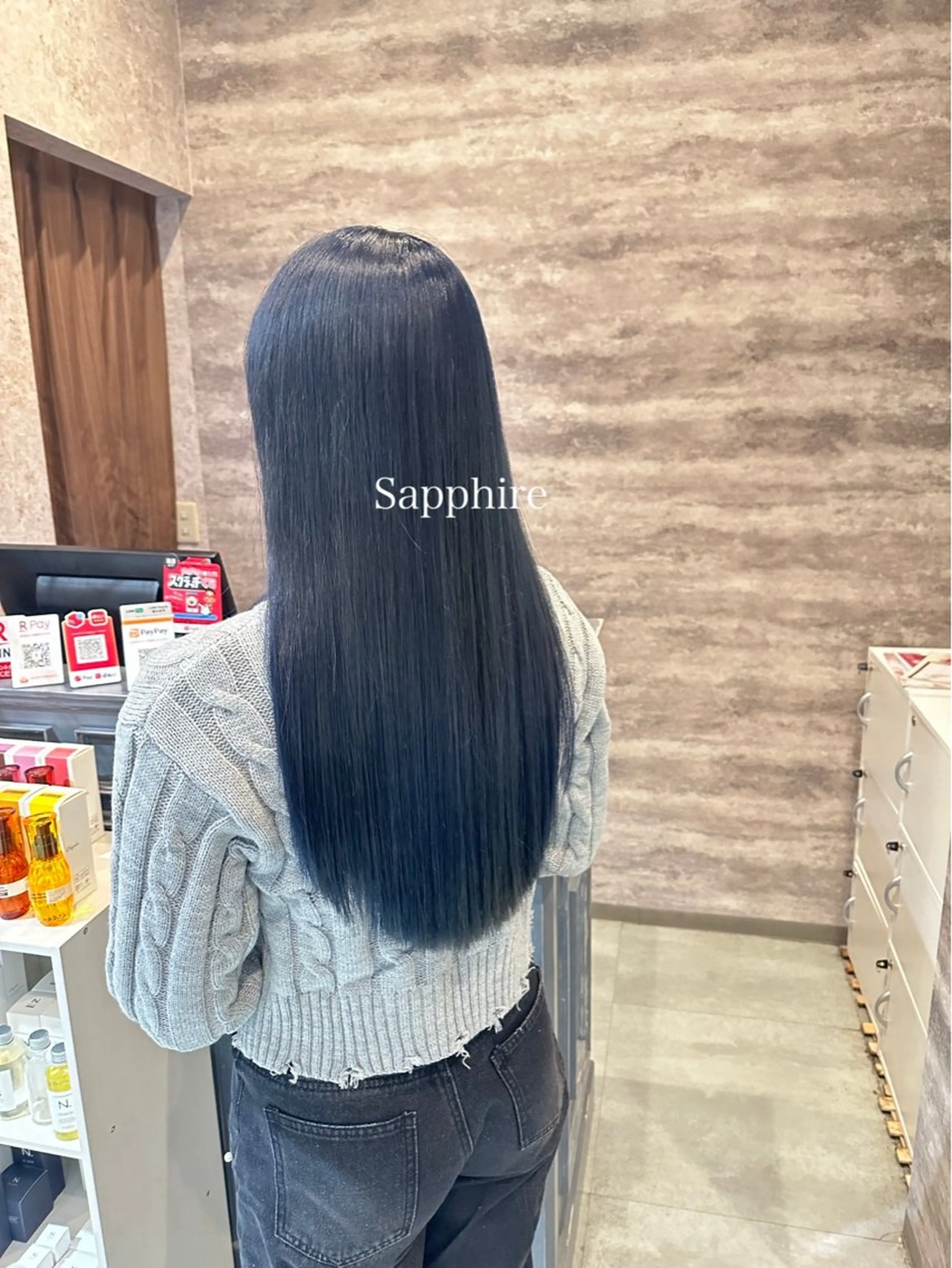 ロング カラー ブリーチ ブルーカラー ダブルカラー グラデーションカラー ハイライトカラー 💈Blanco💈 カラー&ケア🌈のヘアスタイル