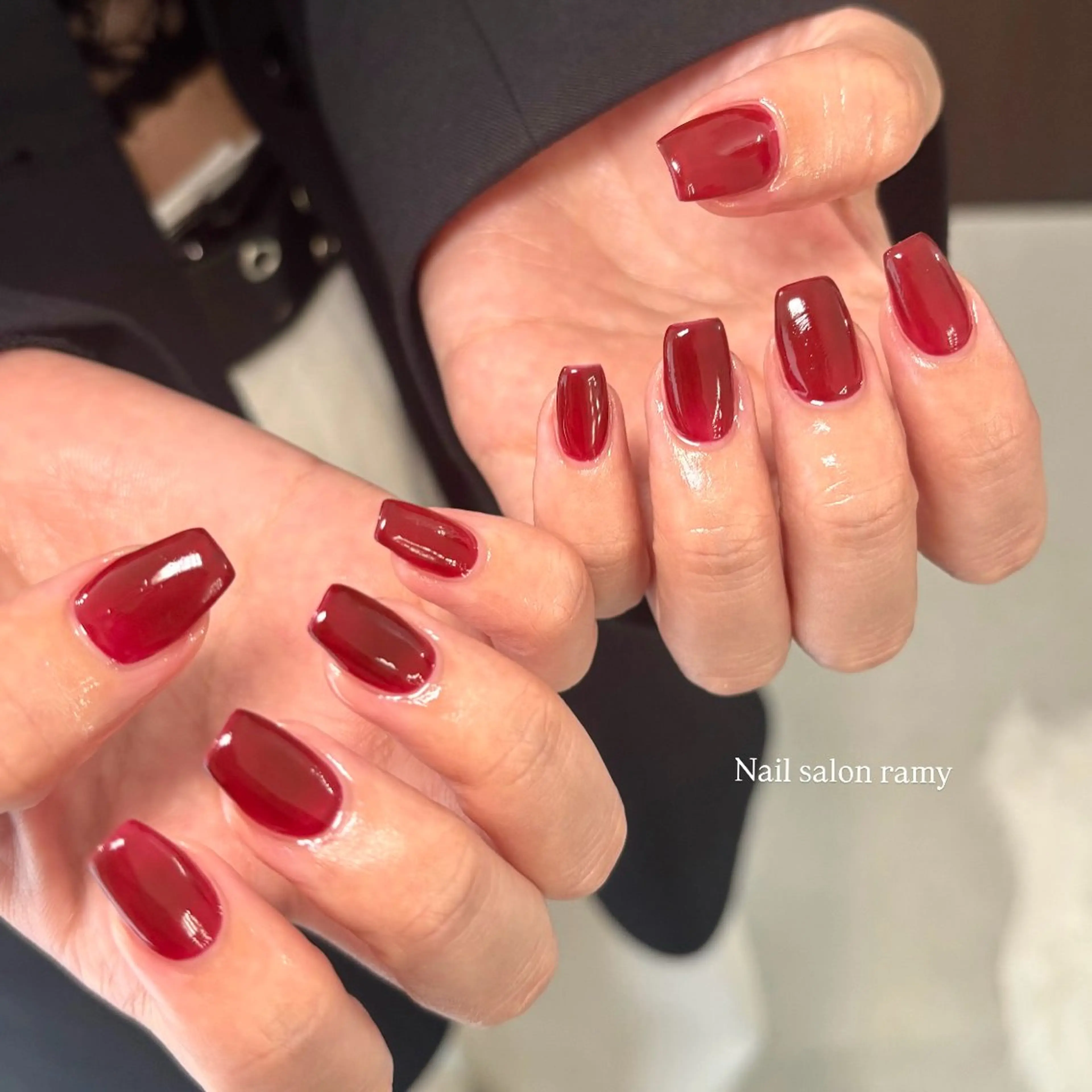 ネイル ワンカラーネイル ハンドネイル Nail salon ramyのマツエク・マツパデザイン