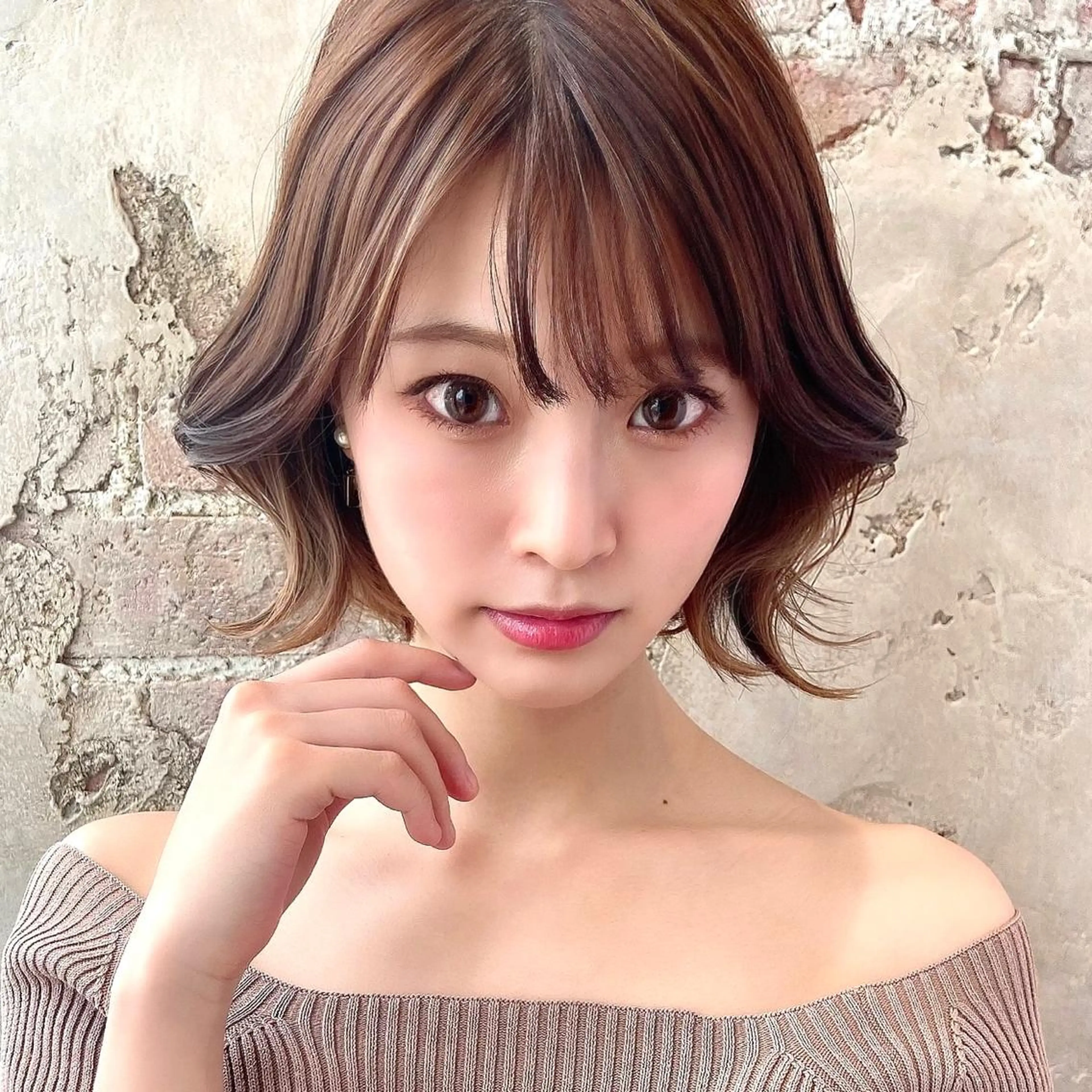 ショート パーマ ヘアアレンジ ボブ 韓国風ヘア 似合わせカット シースルーバング 小顔カット Surpass所属・🌈小顔似合わせ SHIHO🌈のヘアスタイル