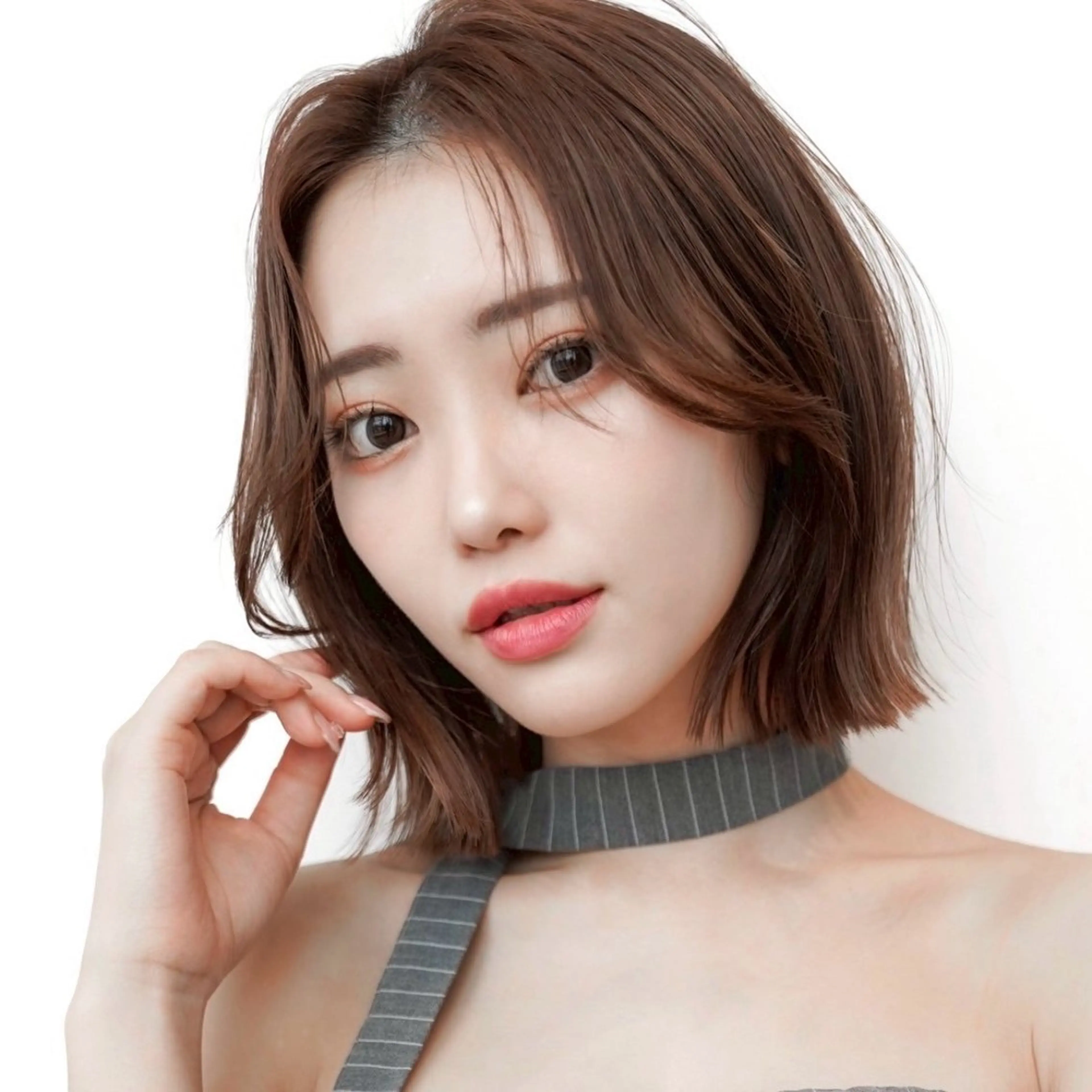 ショート カラー 切りっぱなしボブ ショートボブ ボブ くびれヘア 韓国風ヘア カット ヘアカラー トリートメント 渋谷ボブ/ショート 特化田中航平のヘアスタイル